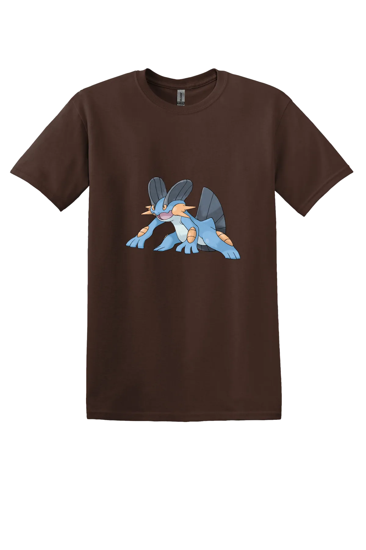 Pokemon Swampert Tee, Dark Chocolate, front print