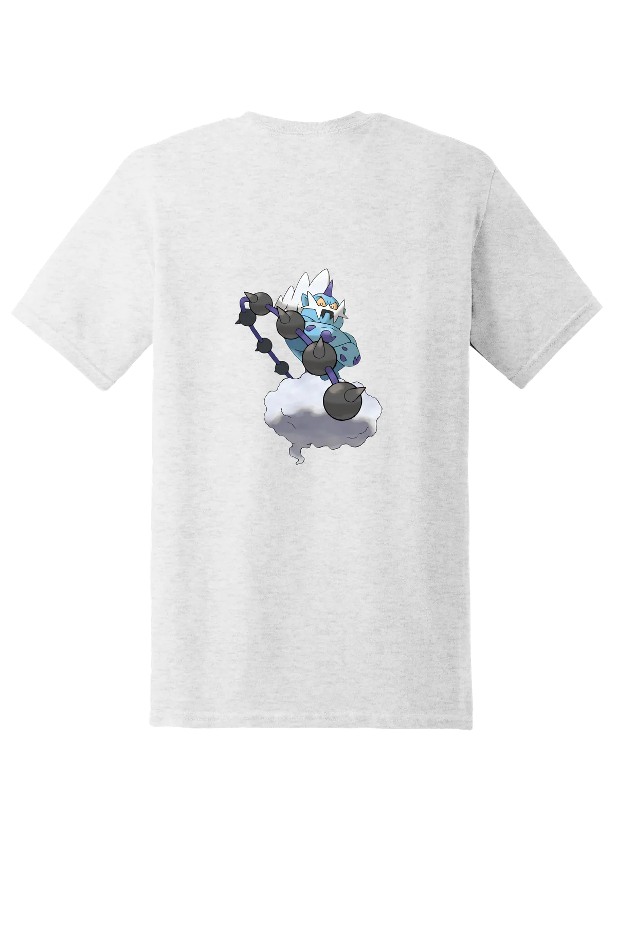 Pokemon Thundurus Tee, Ash Grey, back print