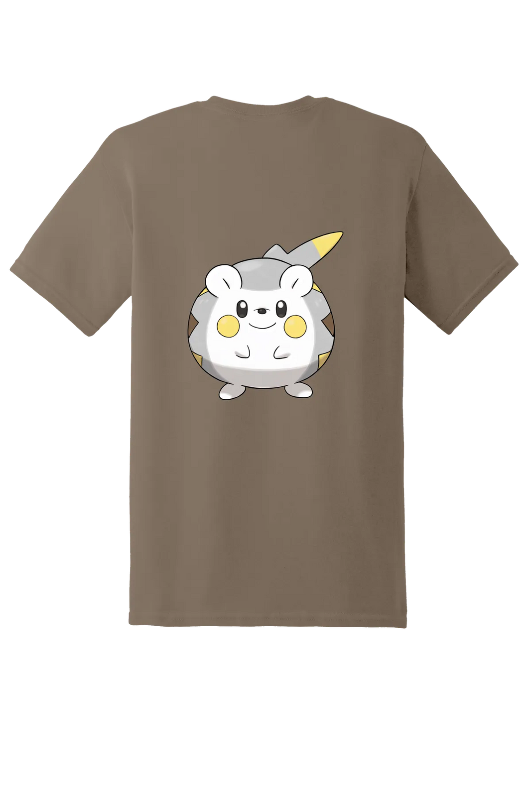 Pokemon Togedemaru Tee, Brown Savana, back print