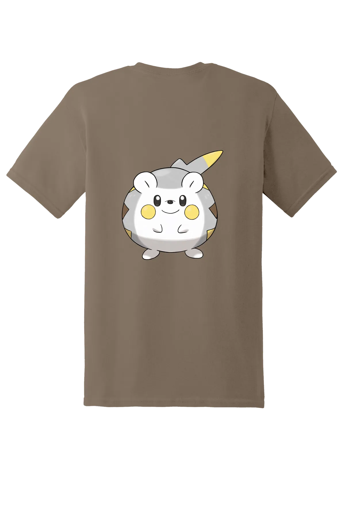 Pokemon Togedemaru Tee, Brown Savana, back print
