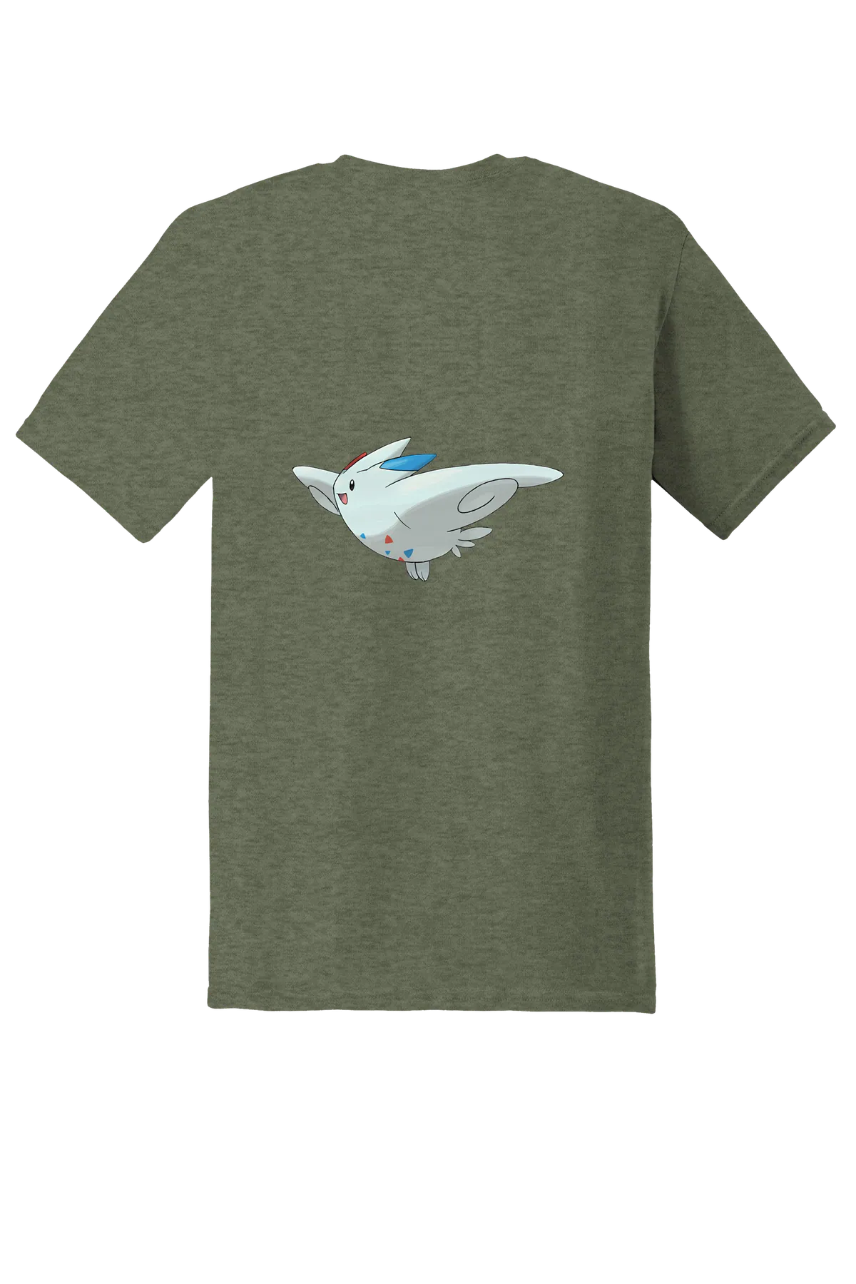 Pokemon Togekiss Tee, Heather Military Green, back print