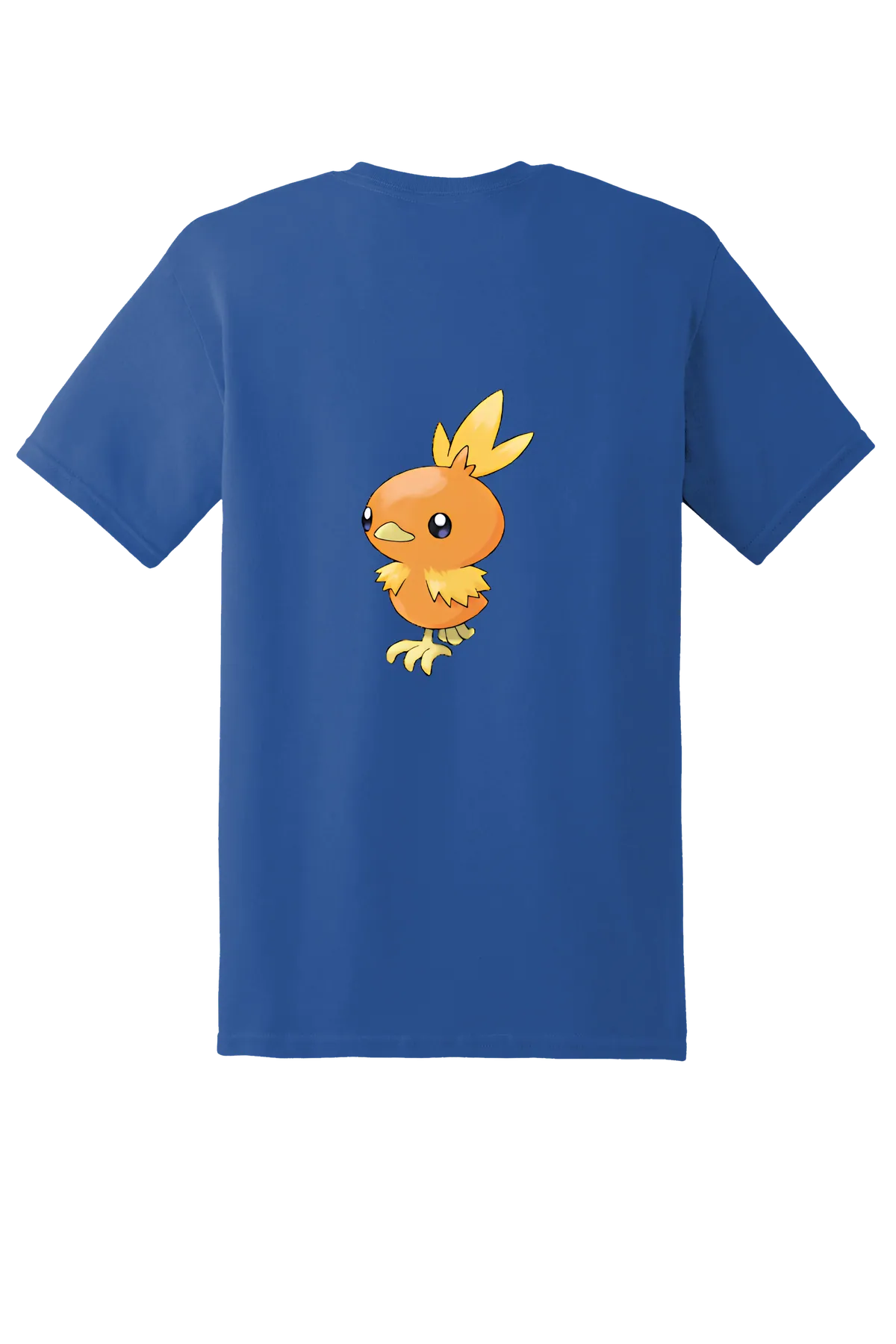 Pokemon Torchic Tee, Neon Blue, back print