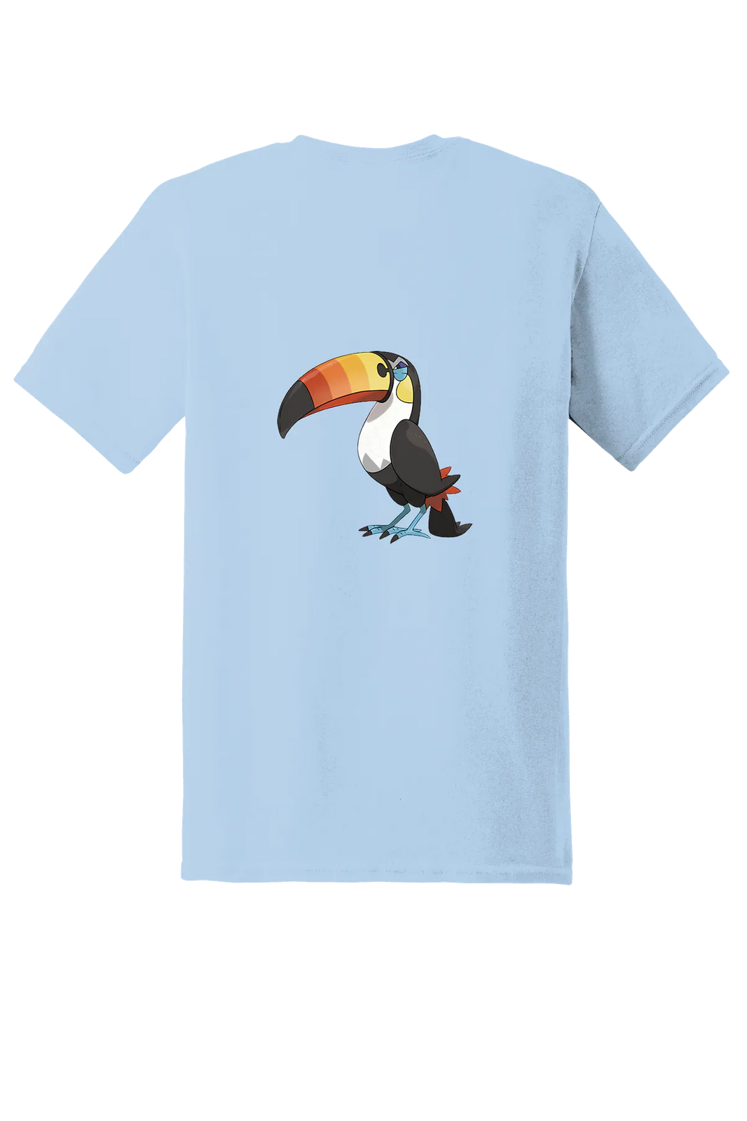 Pokemon Toucannon Tee, Light Blue, back print