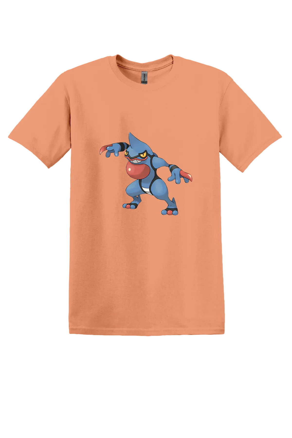 Pokemon Toxicroak Tee, Tangerine, front print