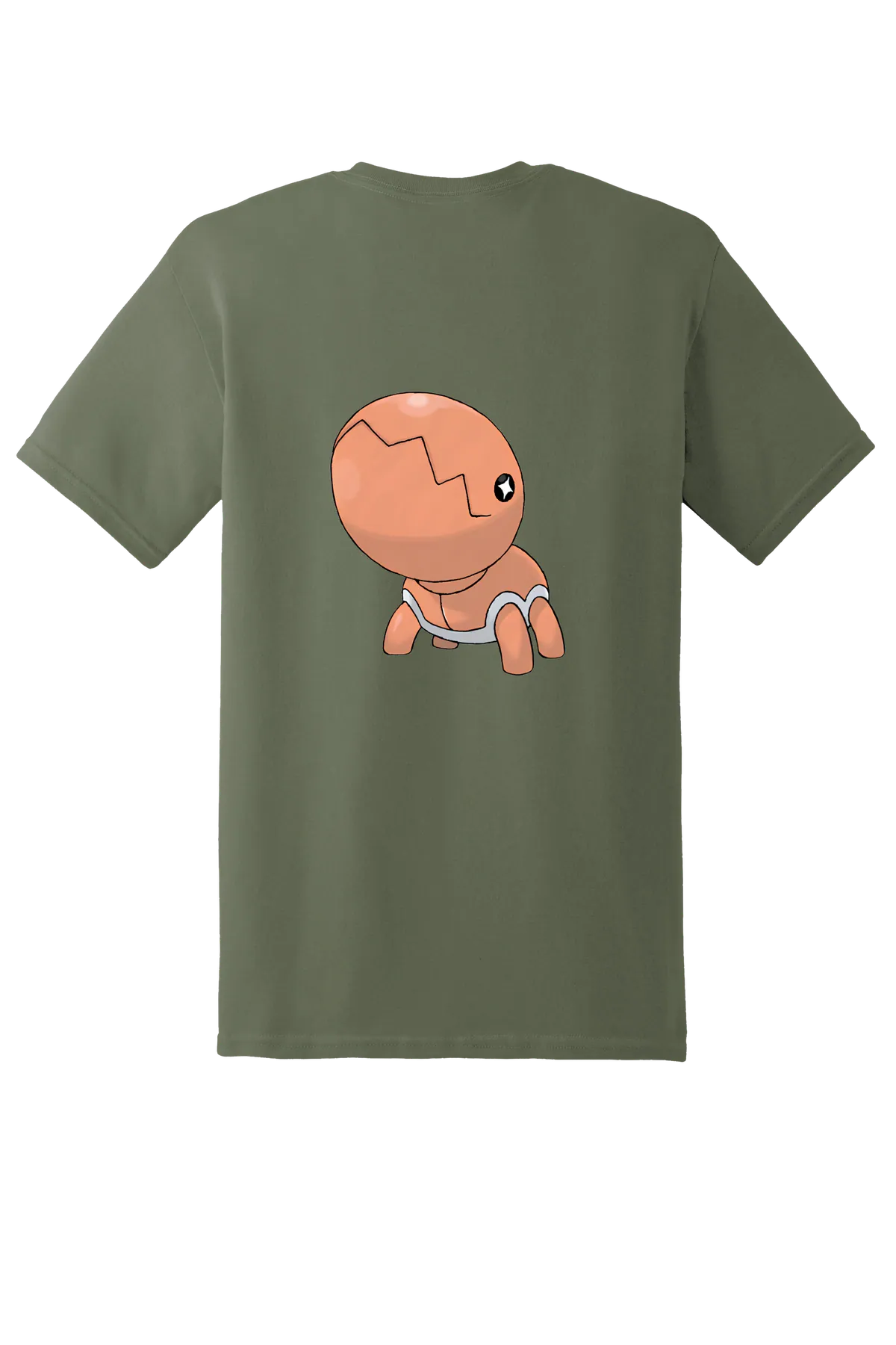 Pokemon Trapinch Tee, Military Green, back print