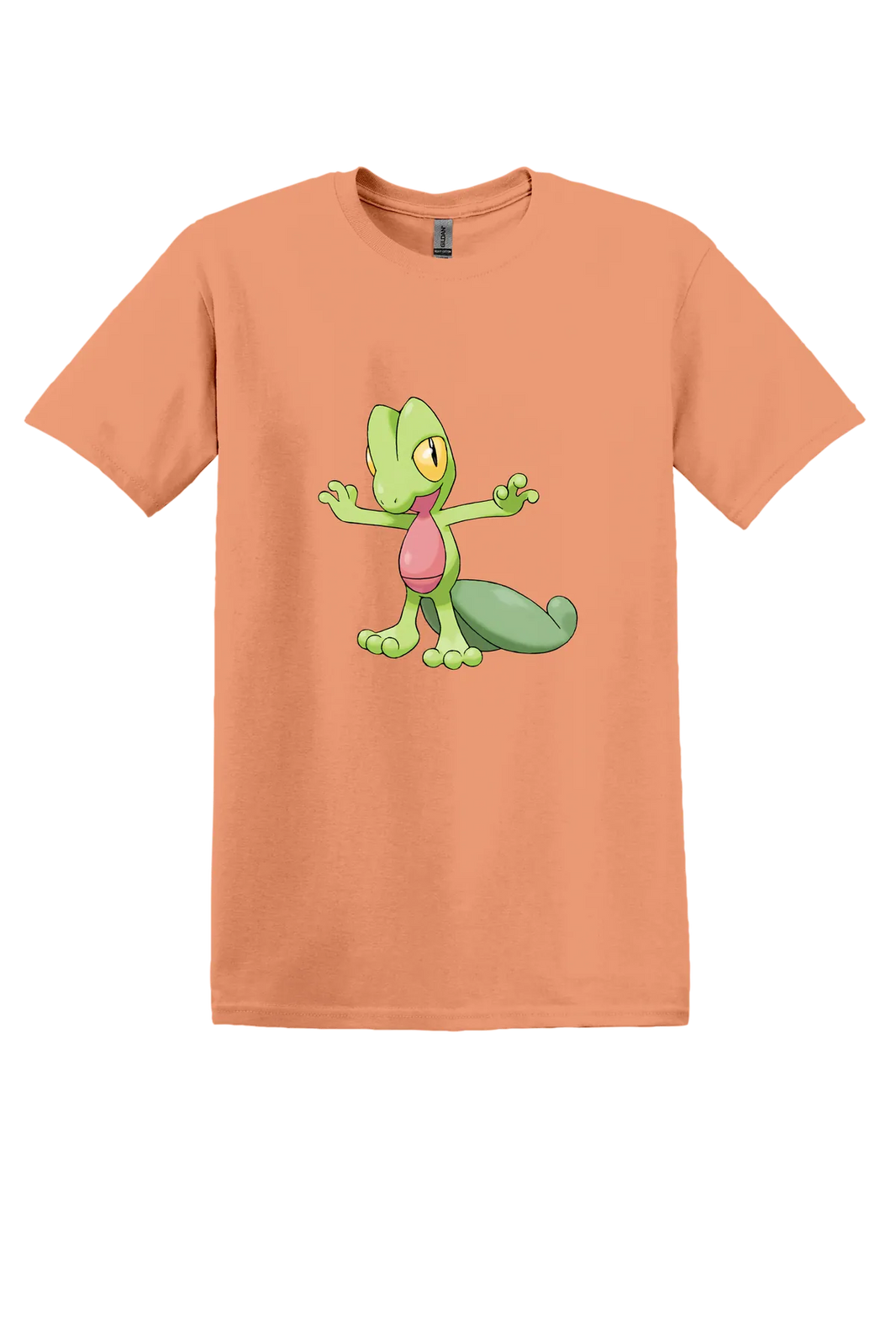 Pokemon Treecko Tee, Tangerine, front print