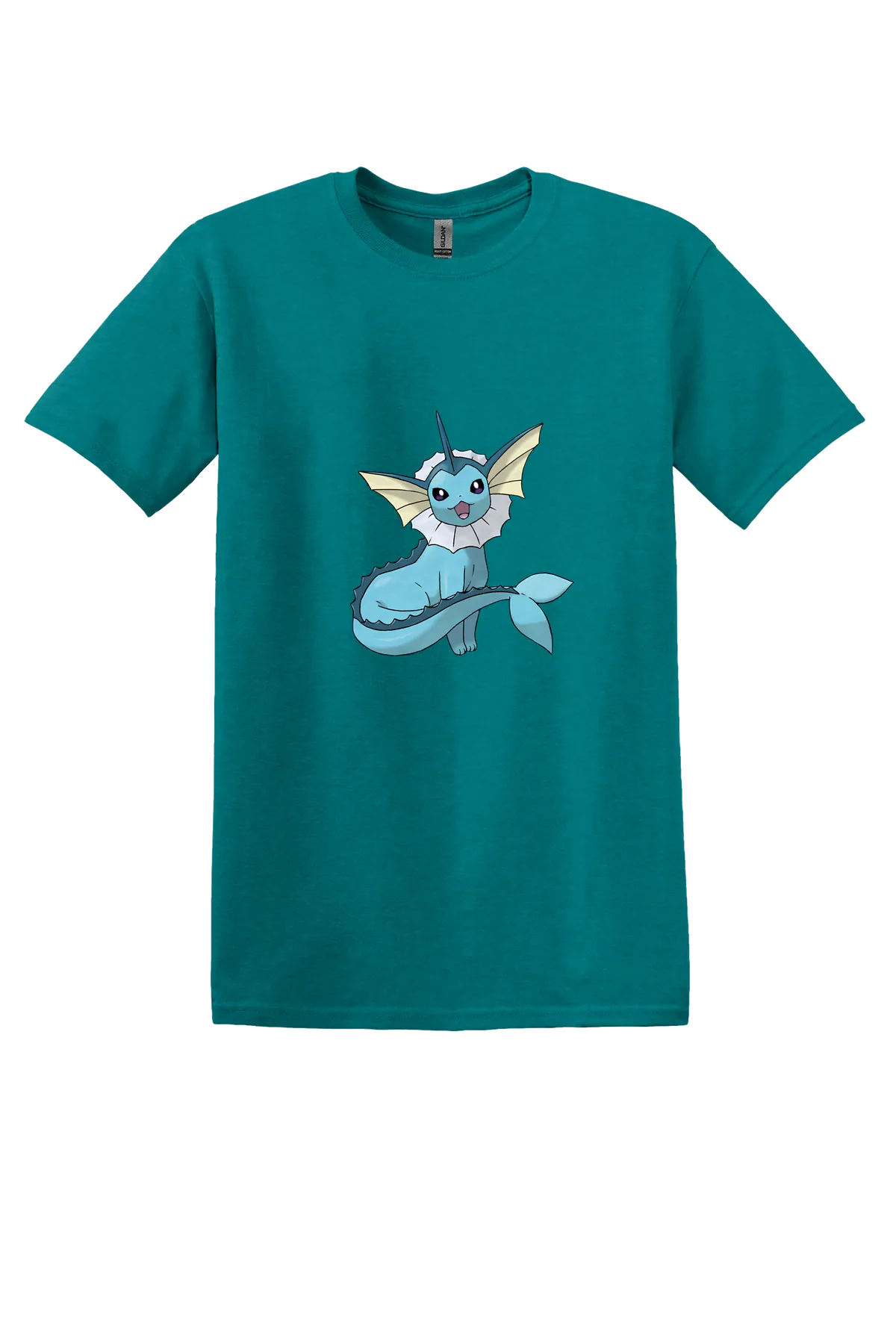 Pokemon Vaporeon Tee, Antique Jade Dome, front print