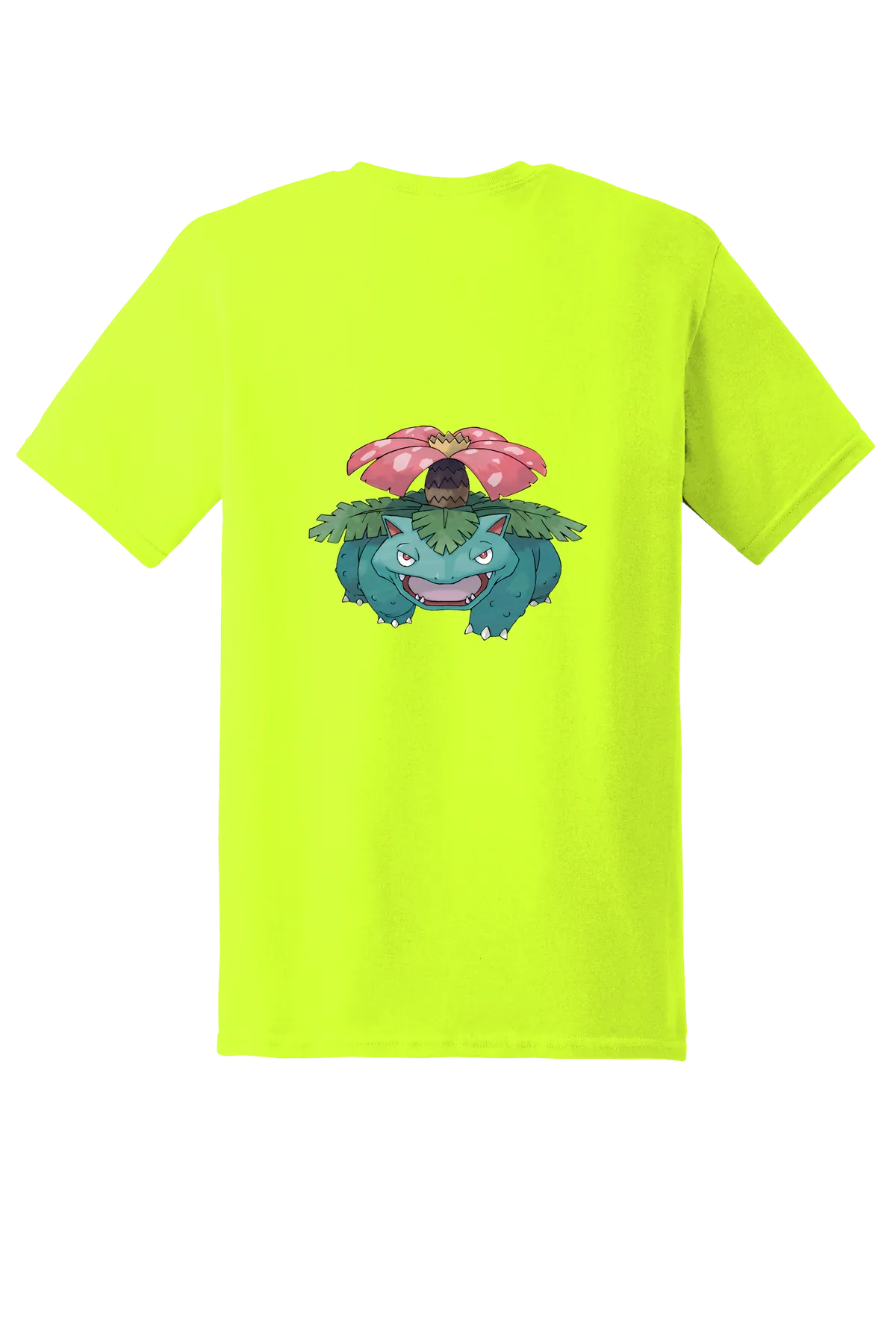 Pokemon Venusaur Tee, Safety Green, back print