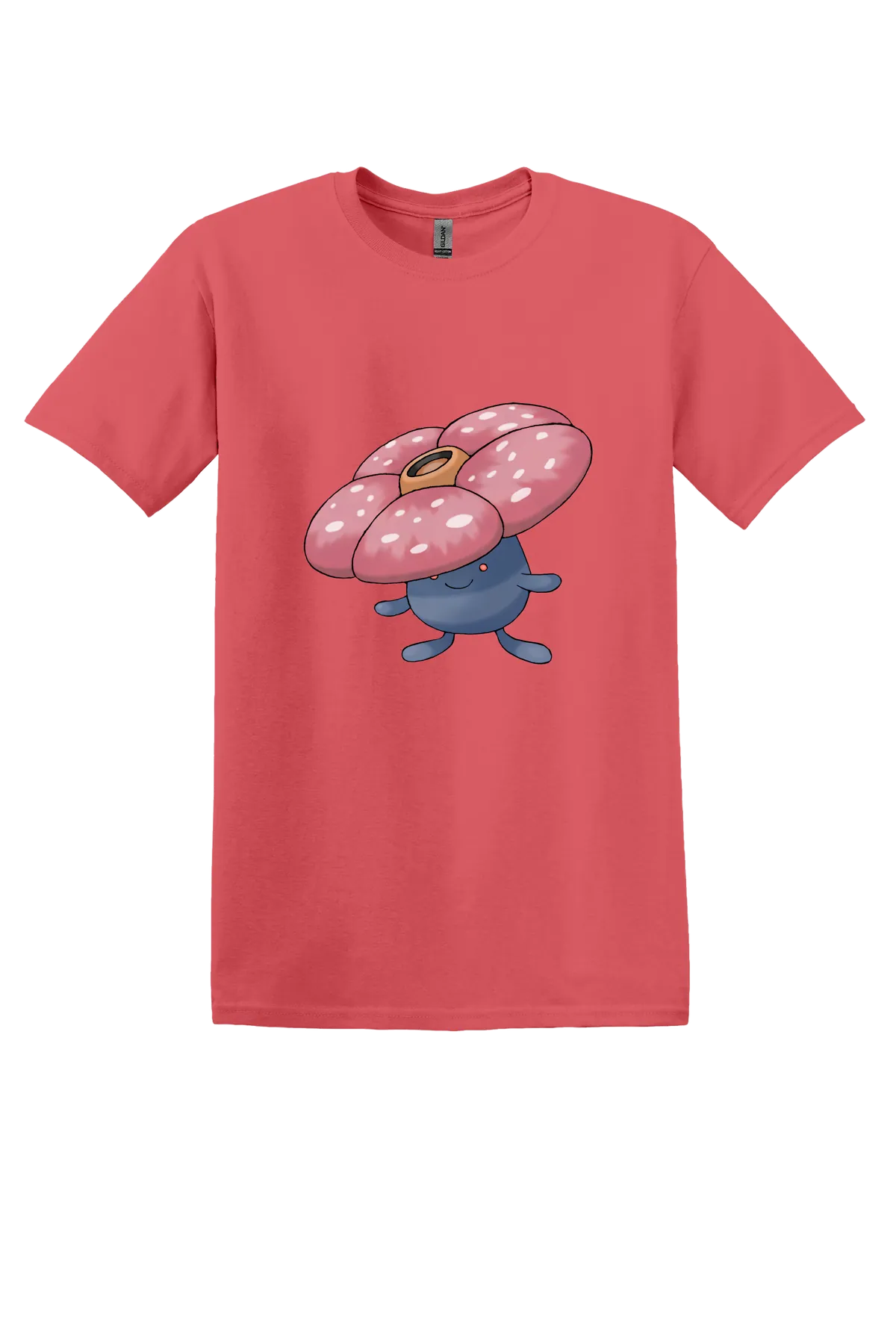 Pokemon Vileplume Tee, Coral Silk, front print
