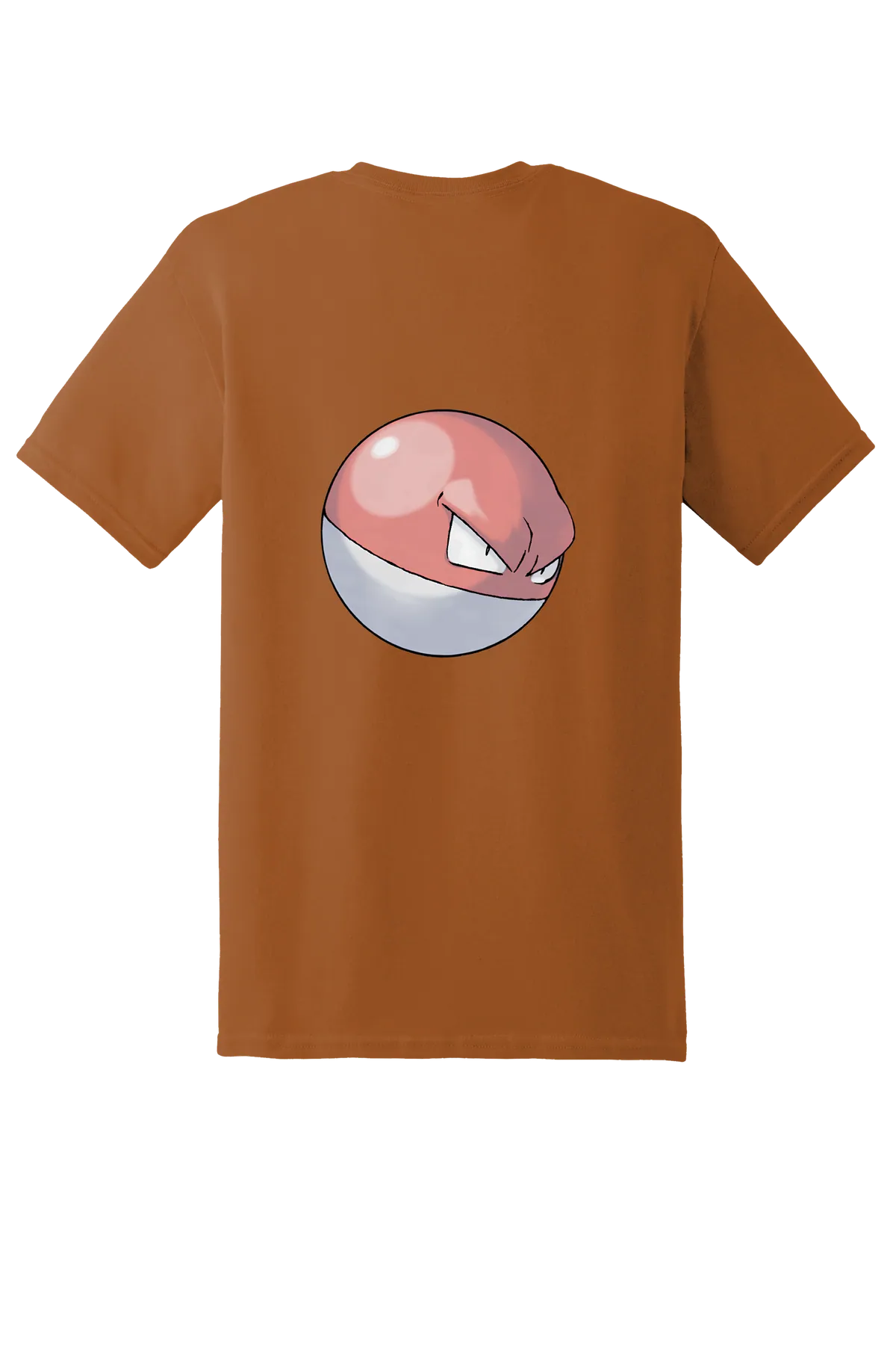 Pokemon Voltorb Tee, Texas Orange, back print