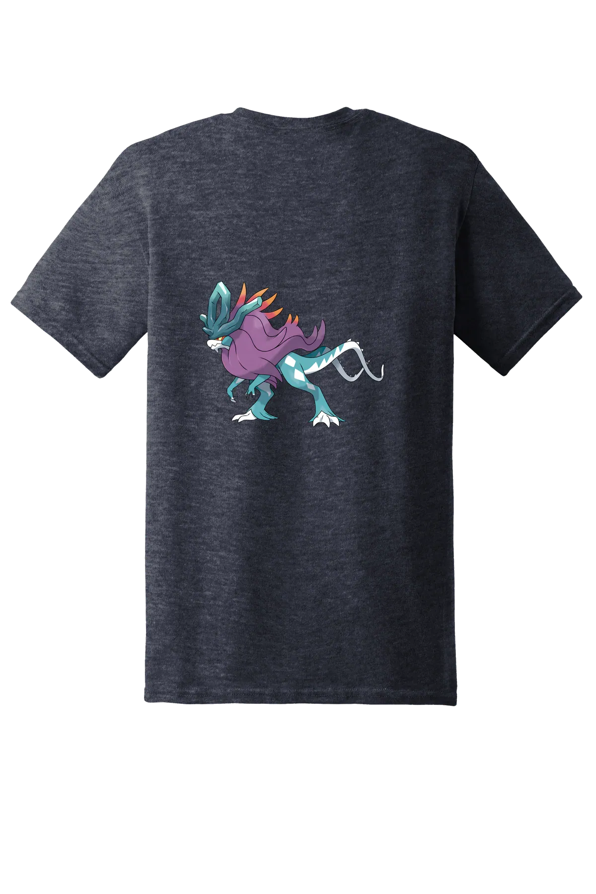 Pokemon Walking Wake Tee, Heather Navy, back print