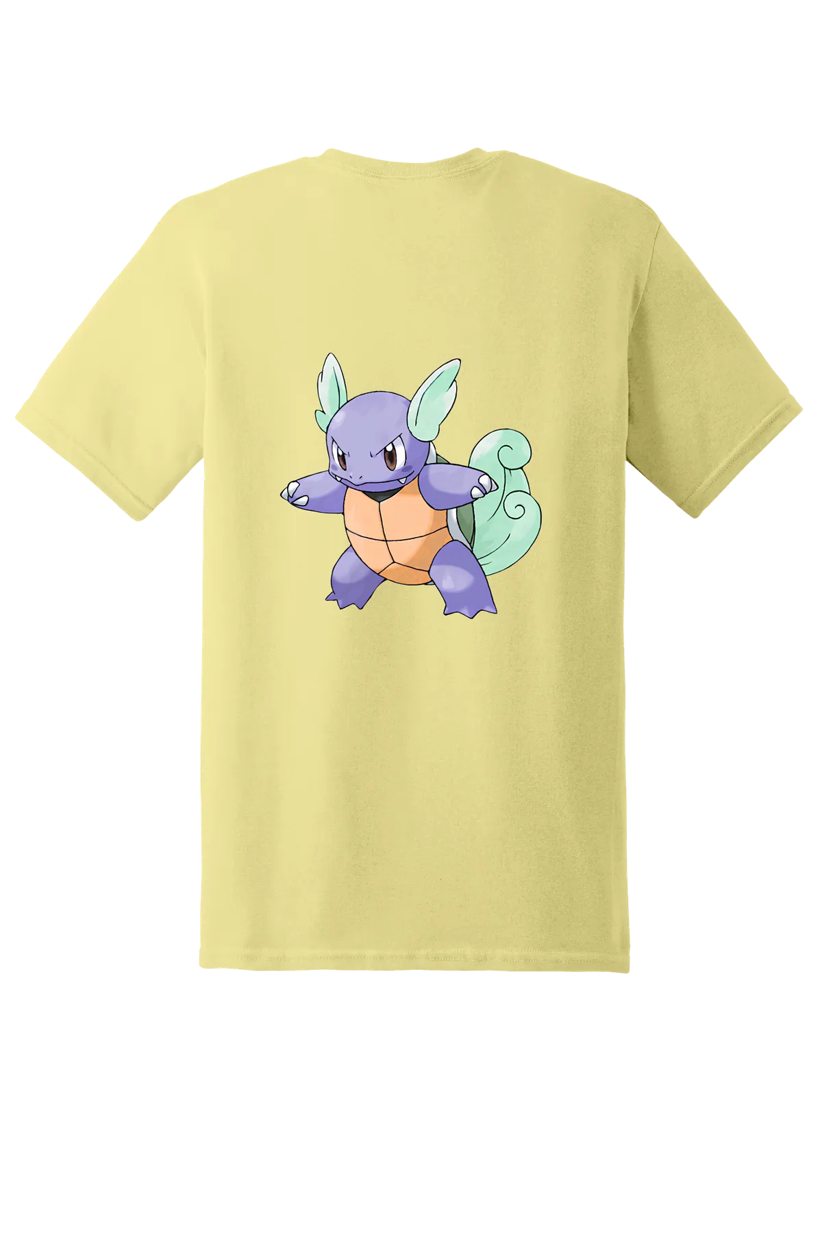 Pokemon Wartortle Tee, Corn Silk, back print