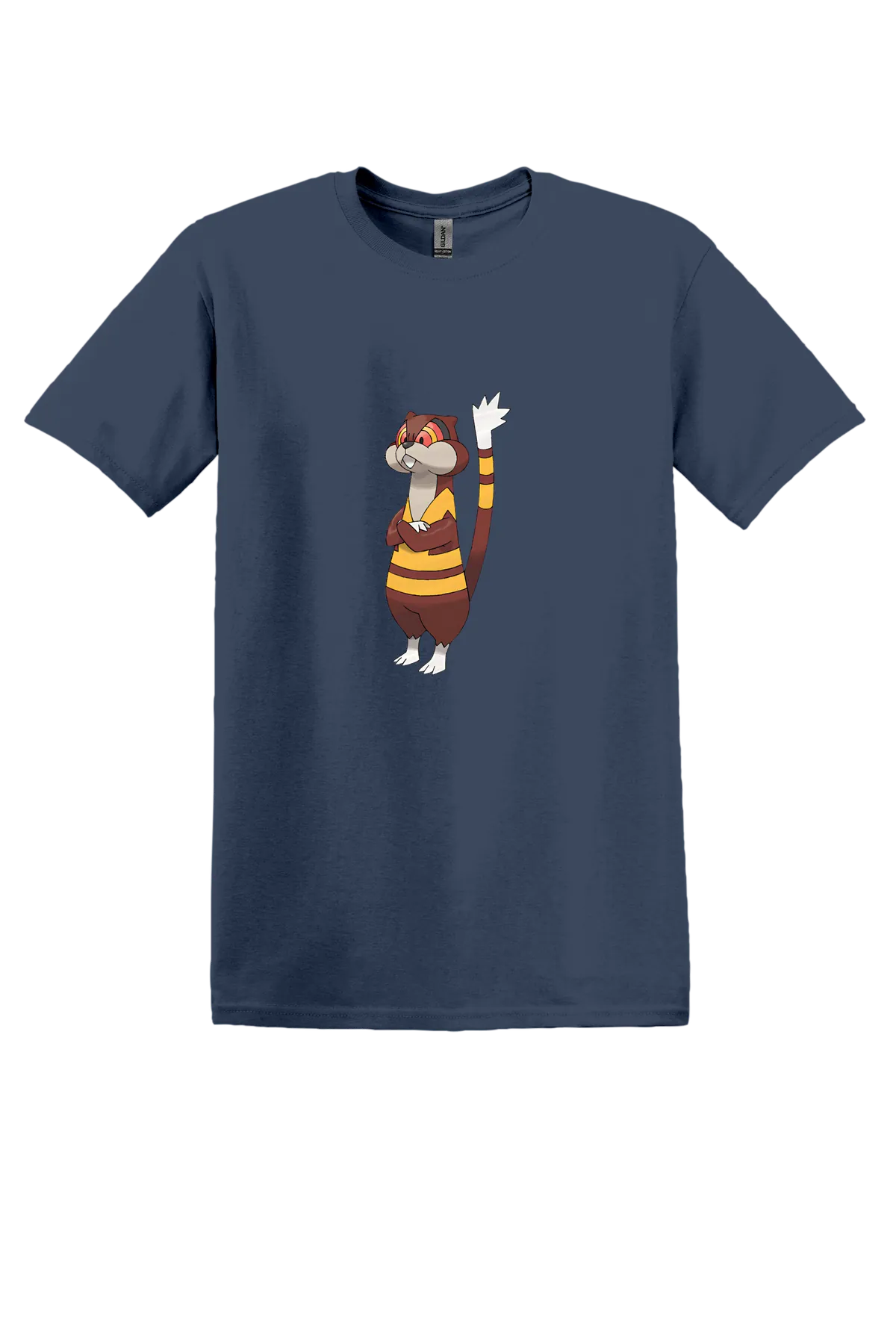 Pokemon Watchog Tee, Blue Dusk, front print