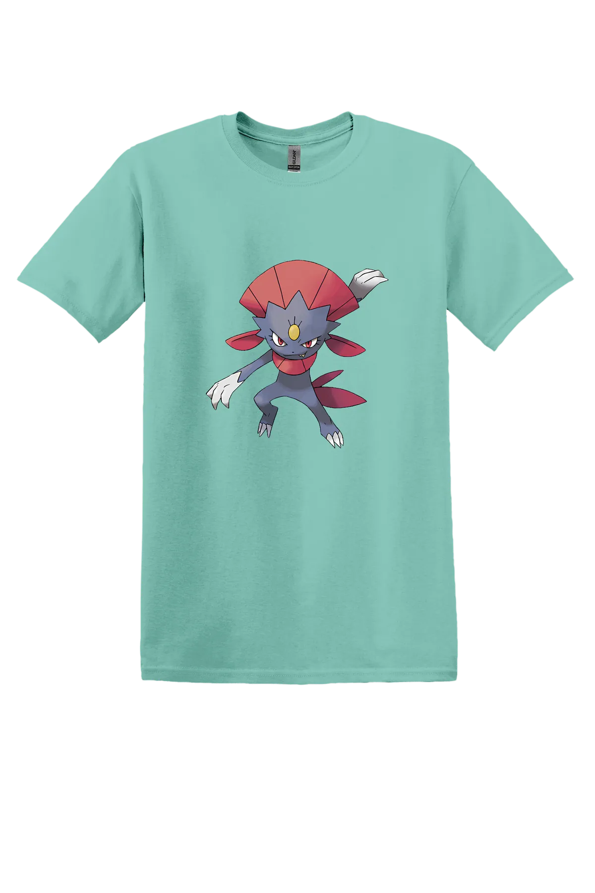 Pokemon Weavile Tee, Aquatic, front print