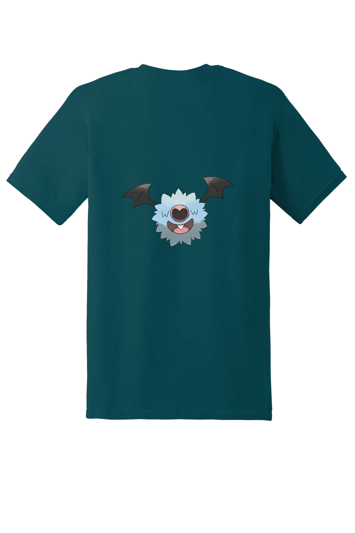 Pokemon Woobat Tee, Fan Marine Green, back print