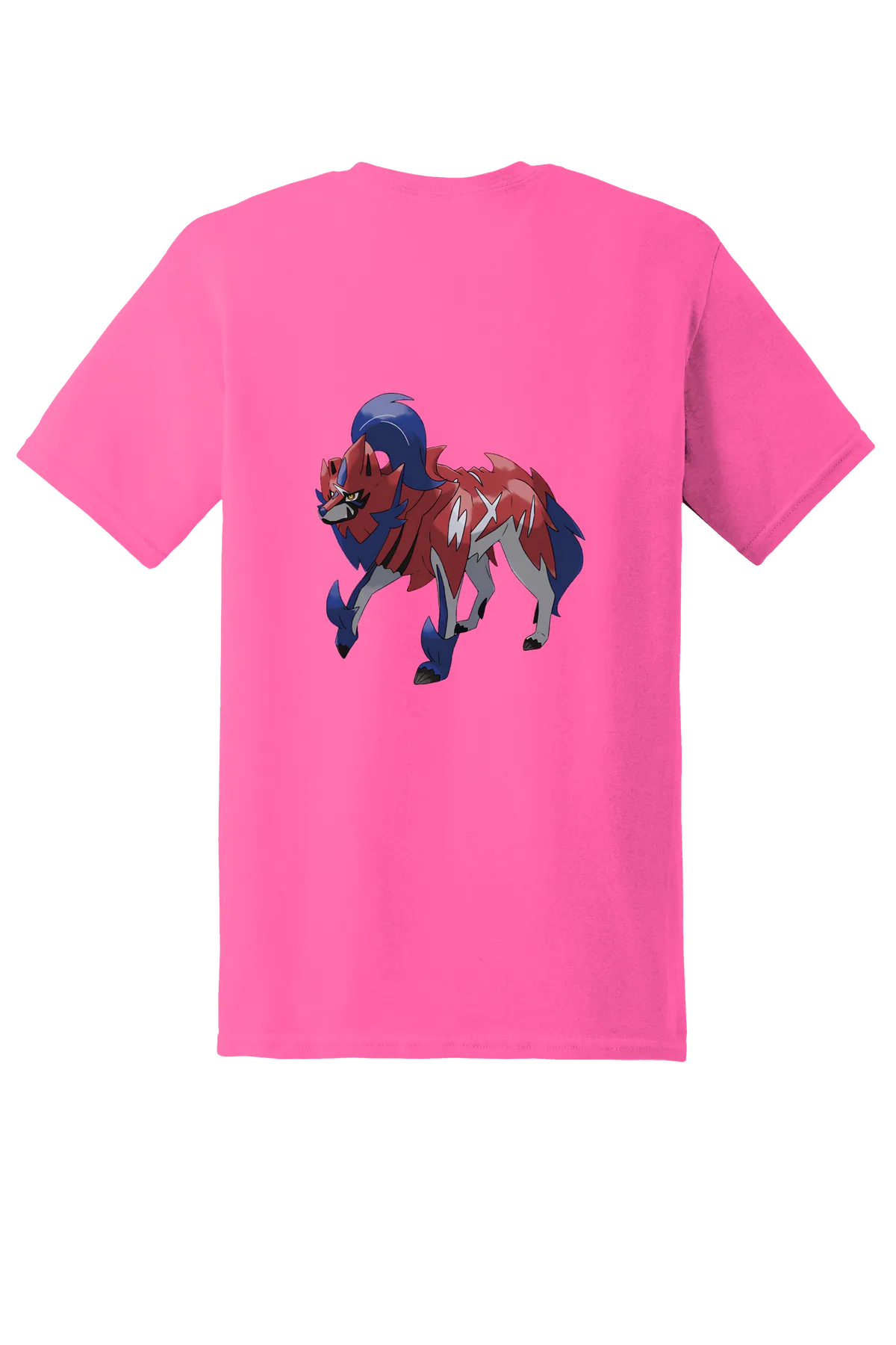 Pokemon Zamazenta Tee, Safety Pink, back print