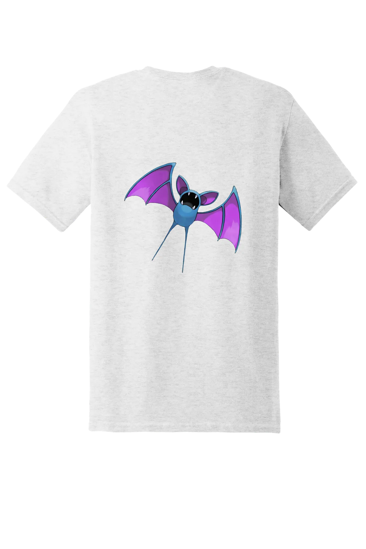 Pokemon Zubat Tee, Ash Grey, back print