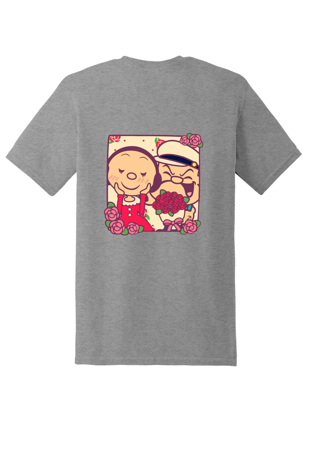 Popeye the Sailor 102 Tee, Sport Grey, back print