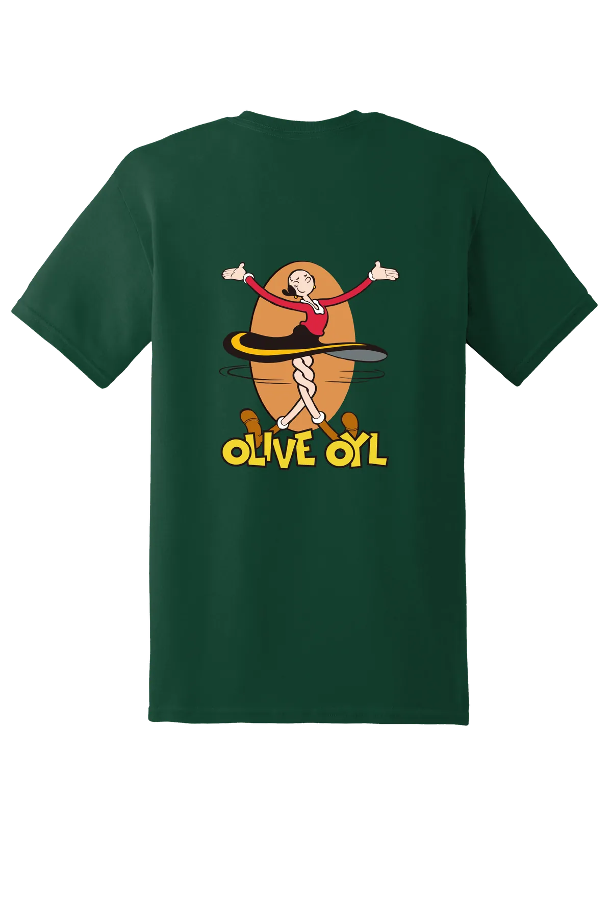 Popeye the Sailor 105 Tee, Forest  Green, back print