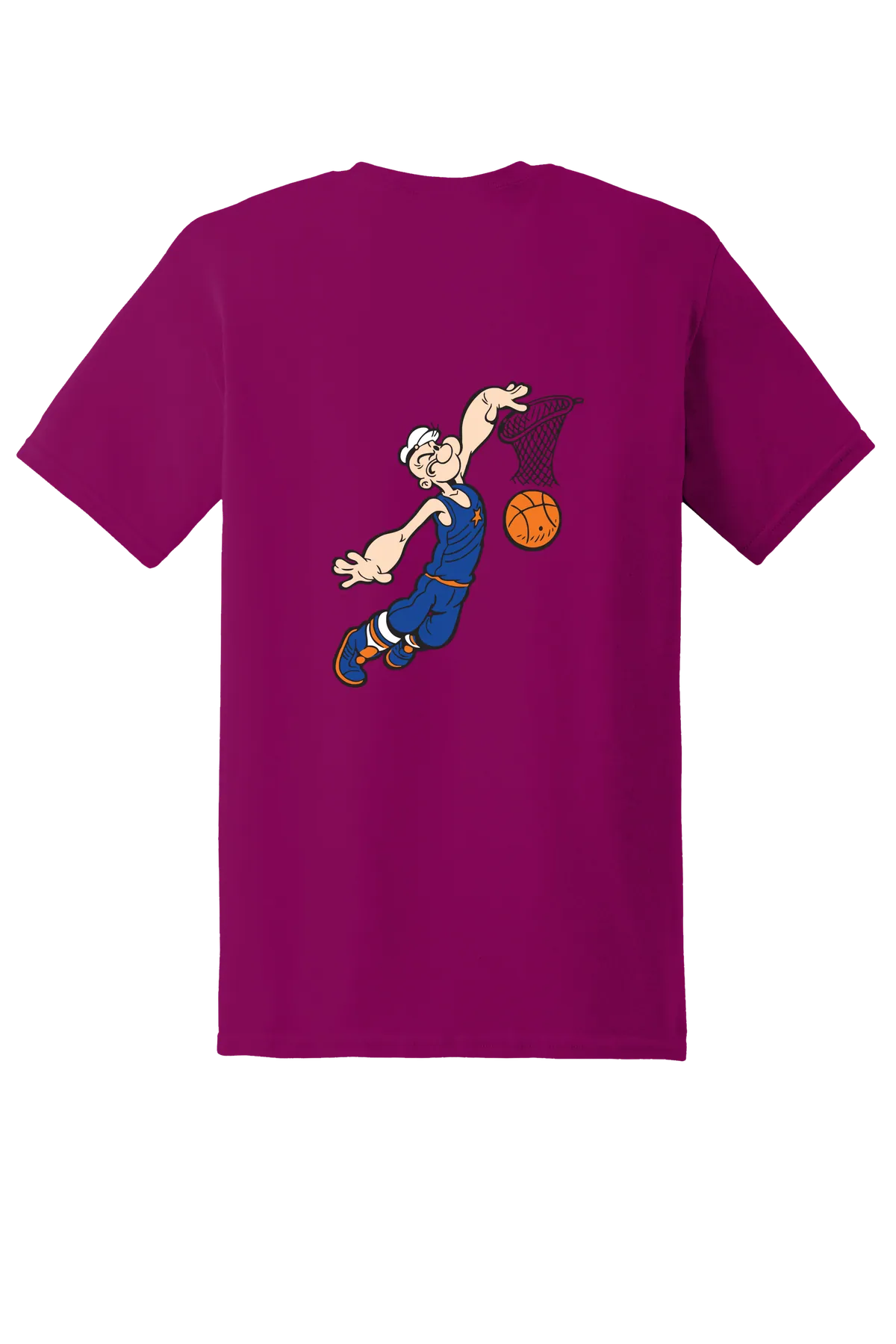 Popeye the Sailor 106 Tee, Berry, back print