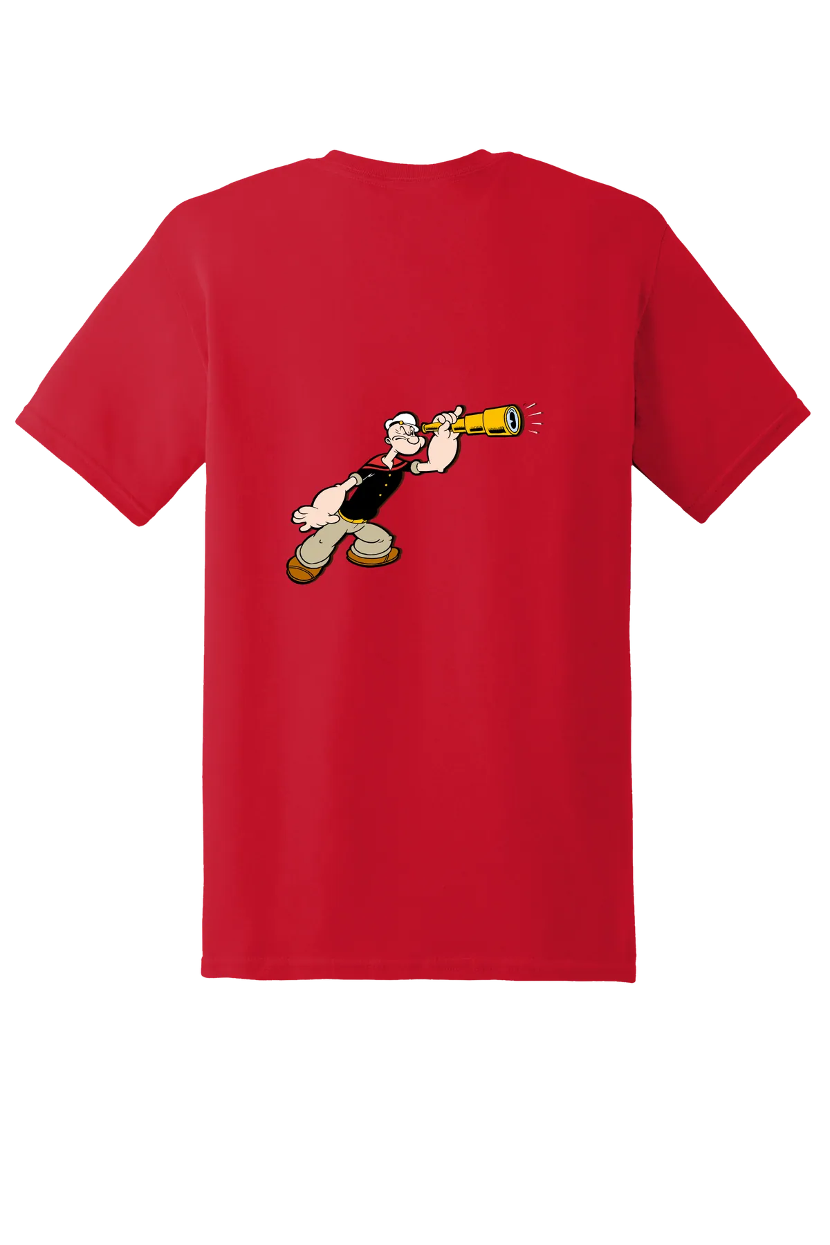 Popeye the Sailor 22 Tee, Red, back print