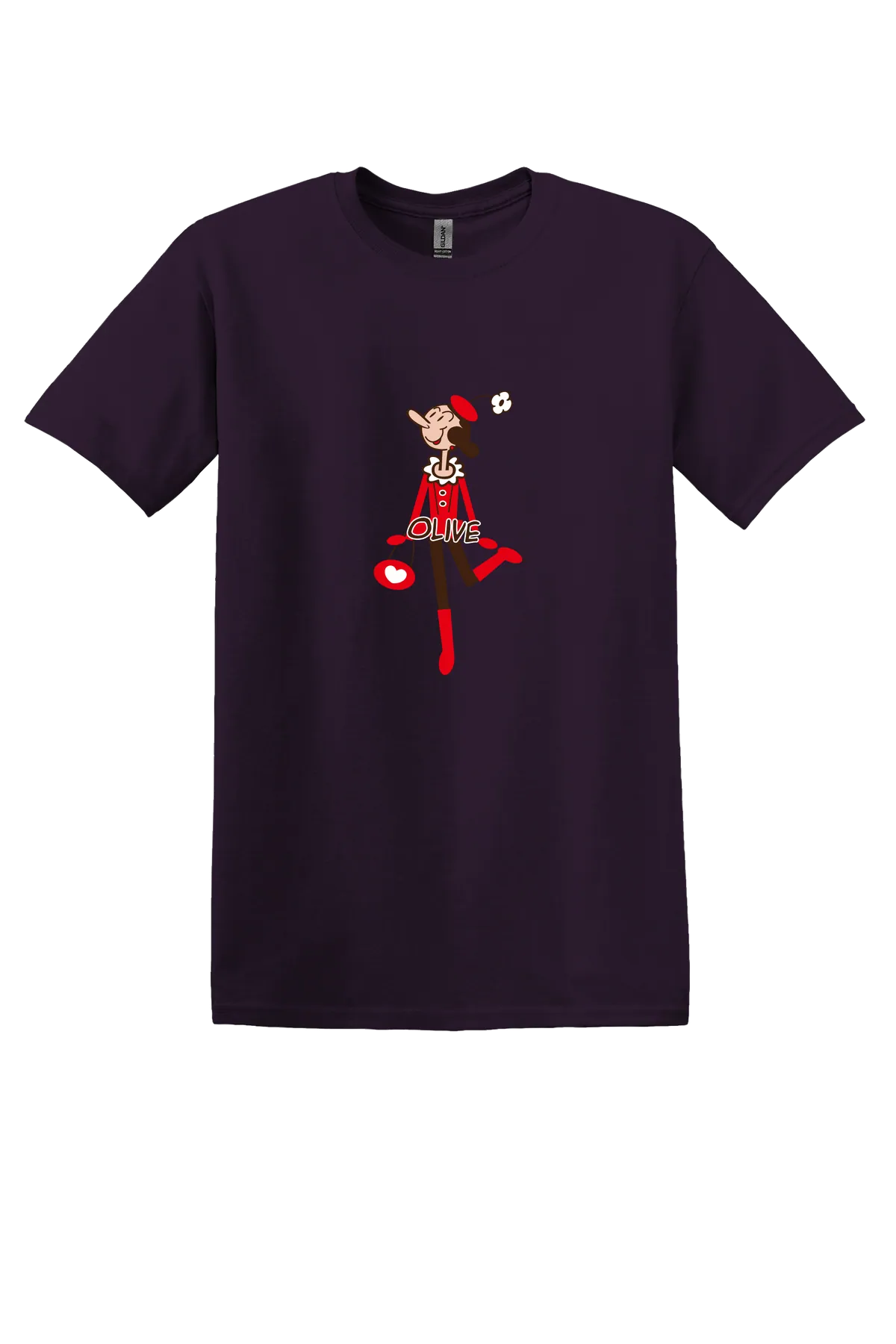 Popeye the Sailor 27 Tee, Blackberry, front print