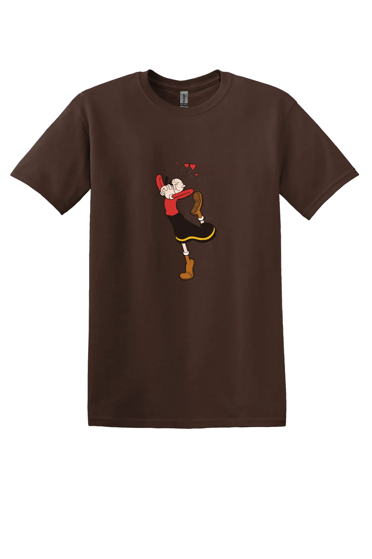 Popeye the Sailor 31 Tee, Dark Chocolate, front print