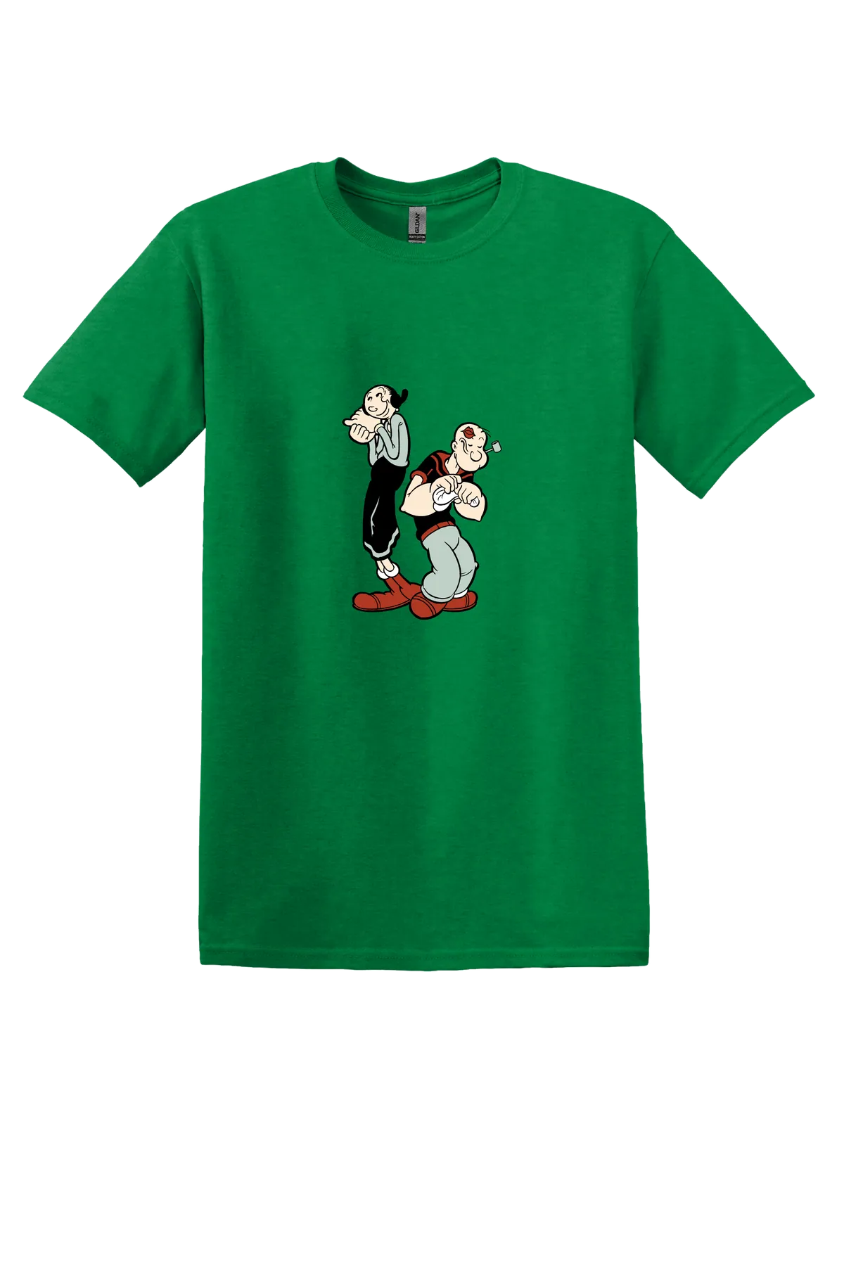 Popeye the Sailor 33 Tee, Antique Irish Green, front print