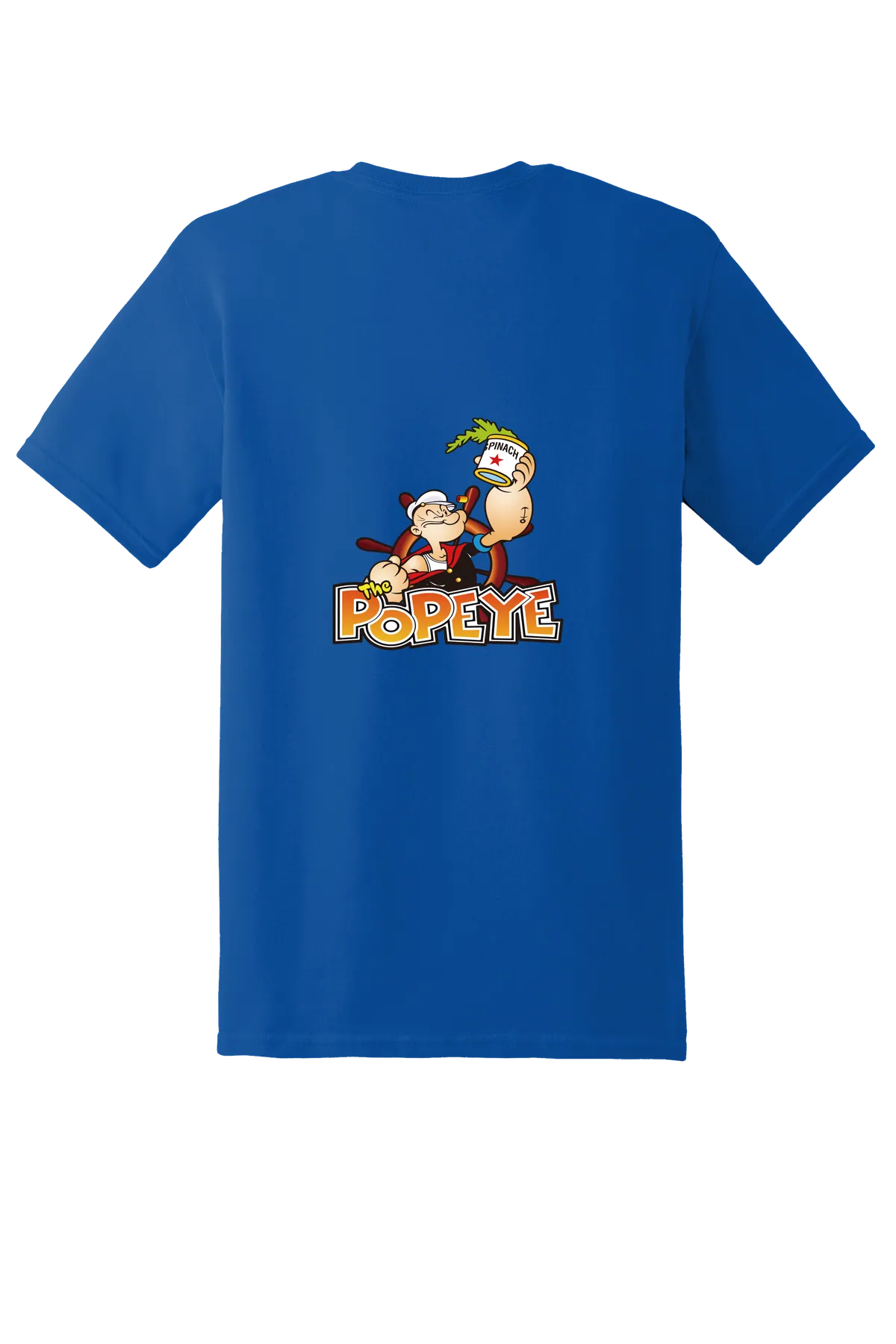 Popeye the Sailor 44 Tee, Royal, back print