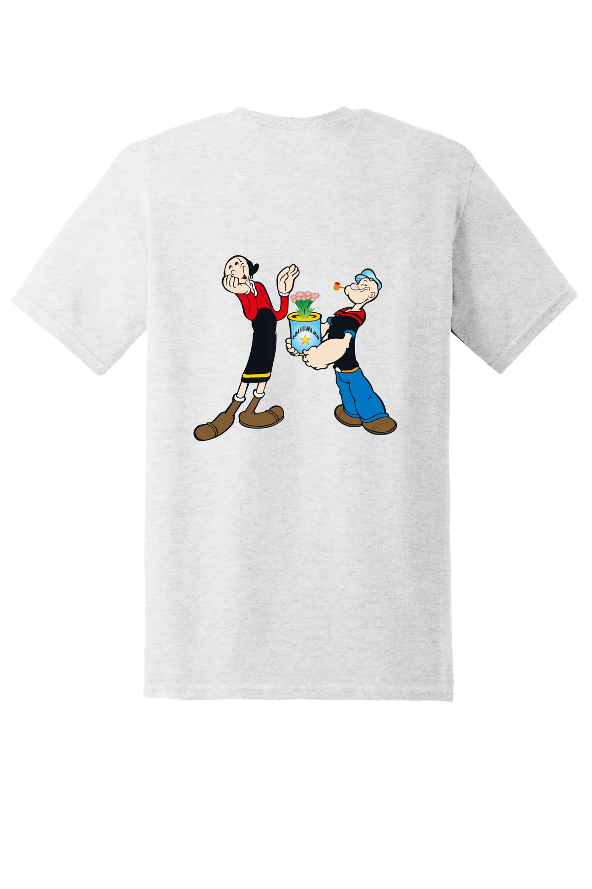 Popeye the Sailor 53 Tee, Ash Grey, back print