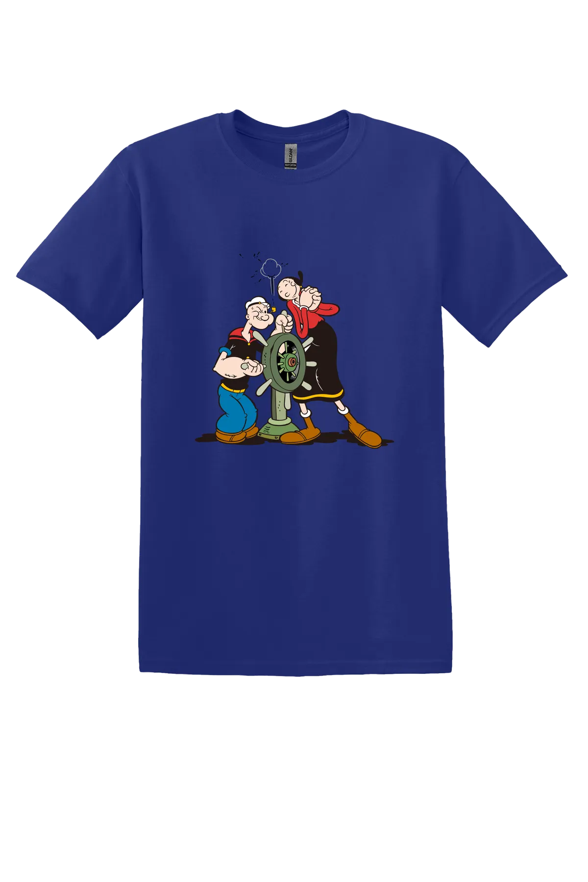 Popeye the Sailor 54 Tee, Cobalt Purple, front print