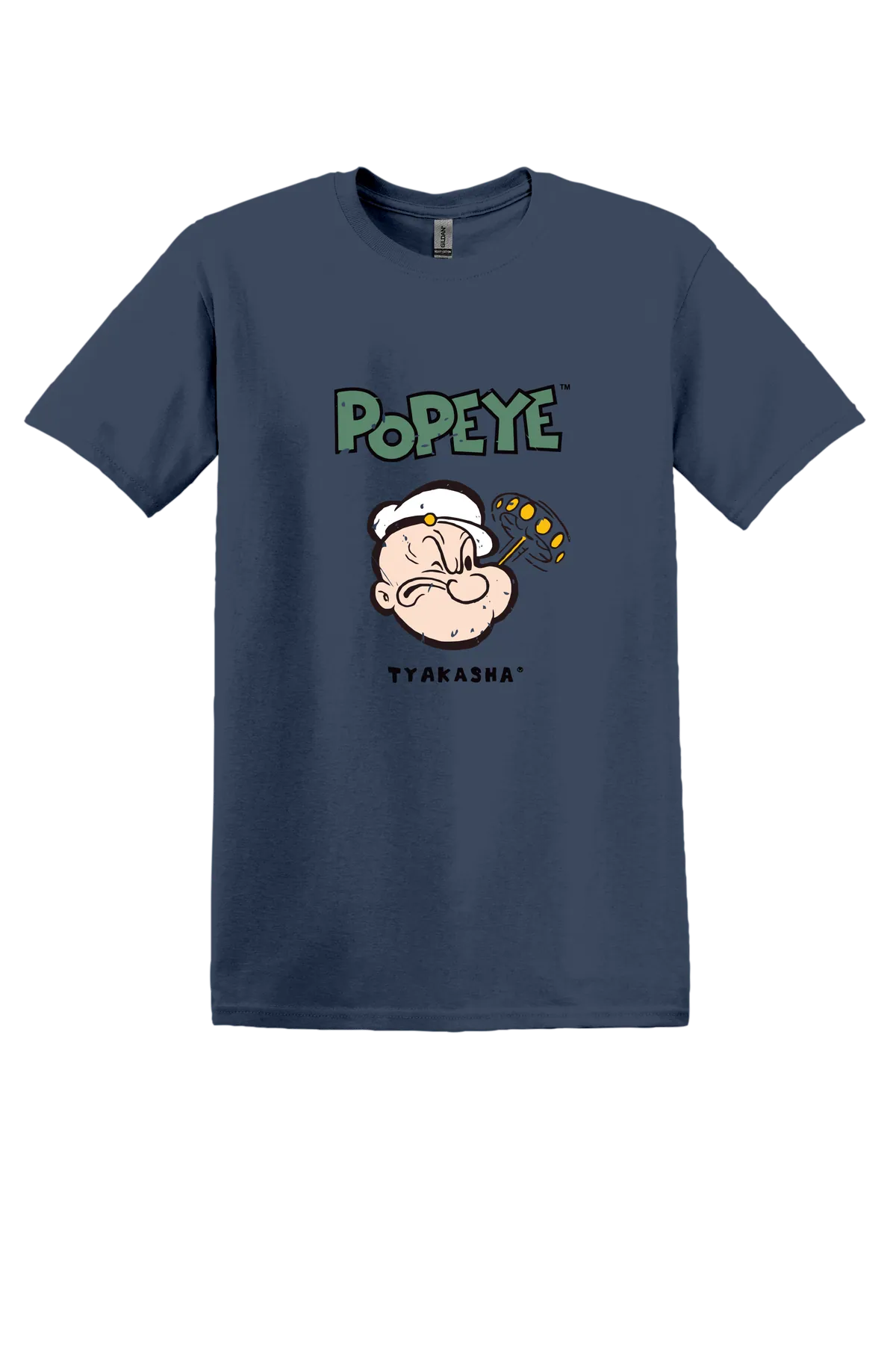 Popeye the Sailor 76 Tee, Blue Dusk, front print