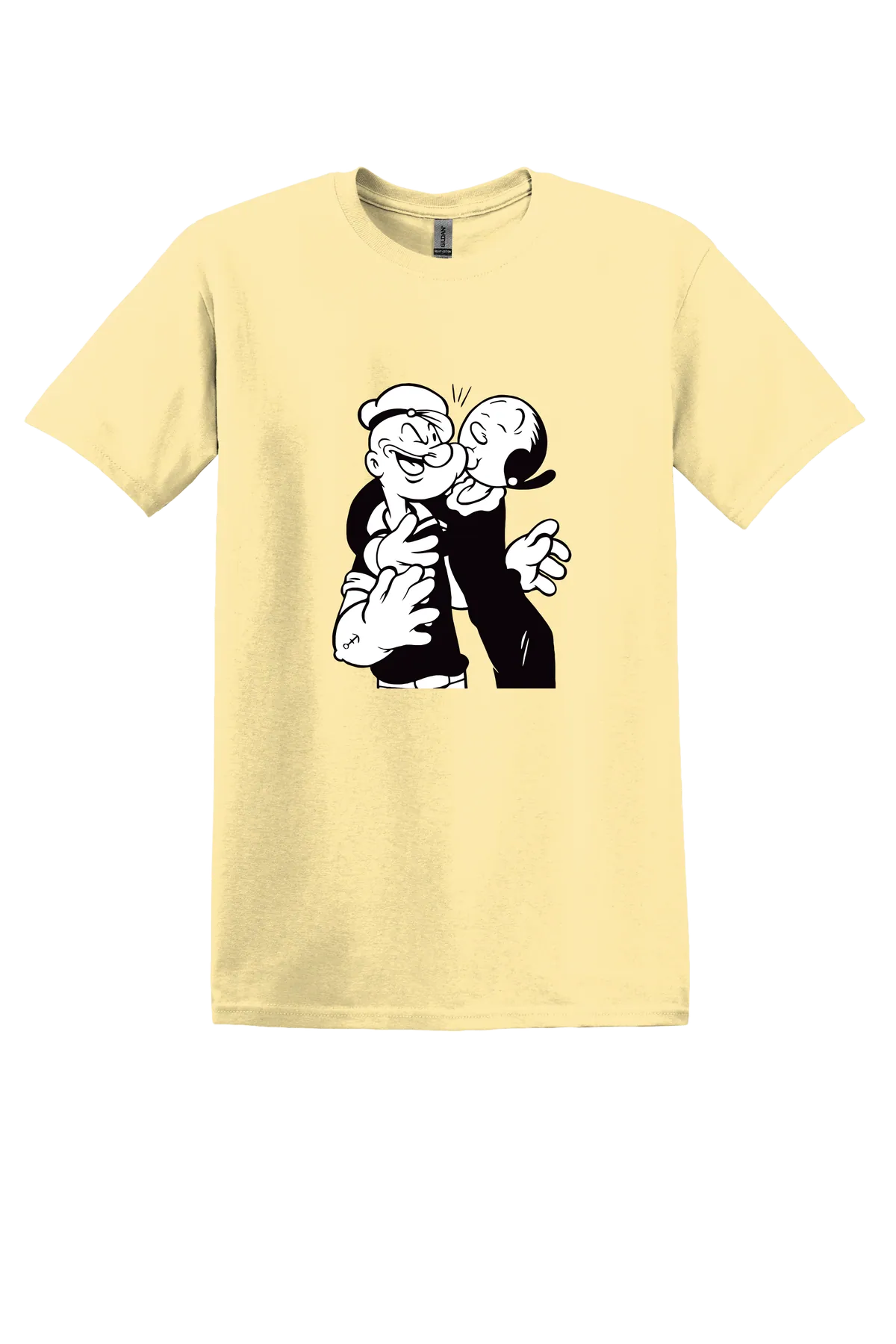 Popeye the Sailor 79 Tee, Yellow Haze, front print