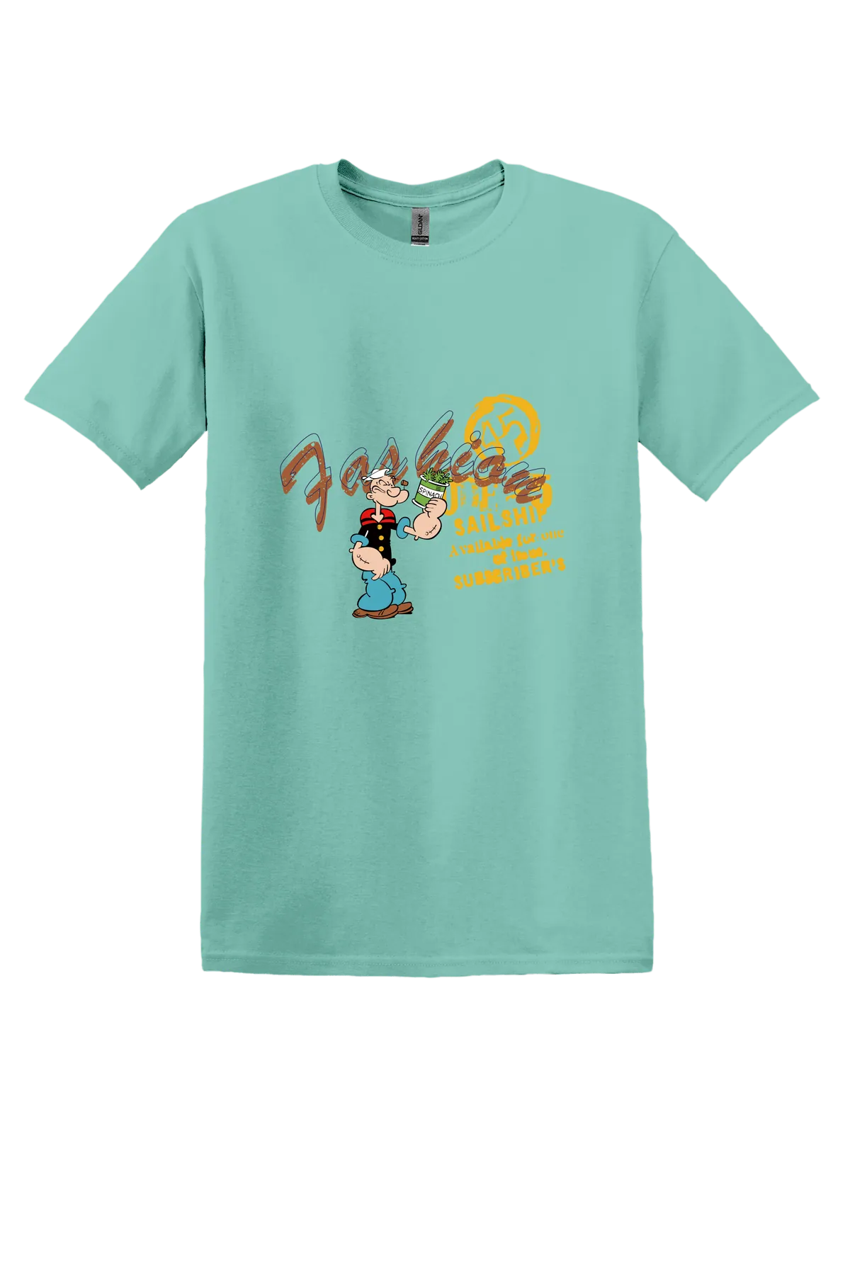 Popeye the Sailor 81 Tee, Aquatic, front print