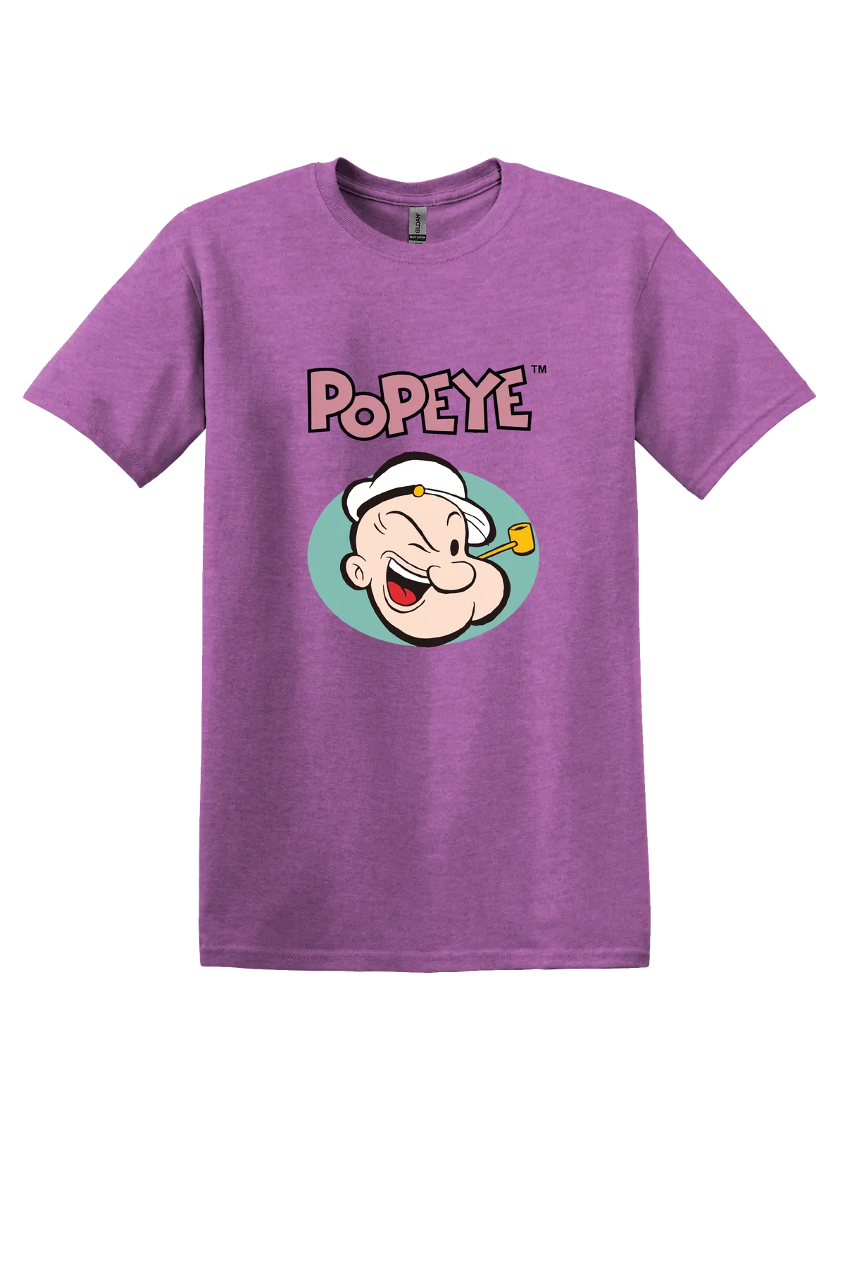 Popeye the Sailor 87 Tee, Heather Radiant Orchid, front print