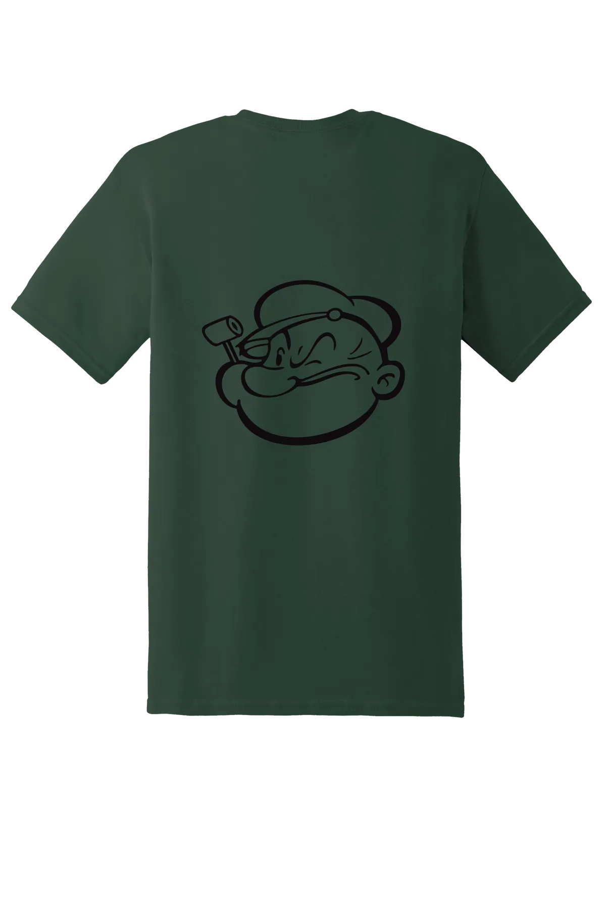Popeye the Sailor 89 Tee, Fan Dark Green, back print