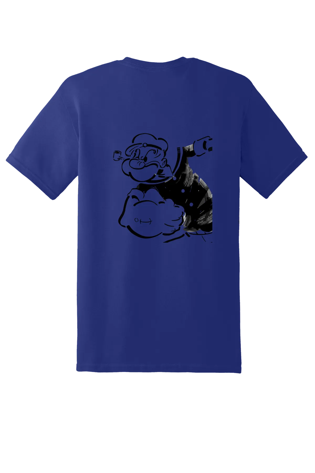 Popeye the Sailor 91 Tee, Cobalt Purple, back print