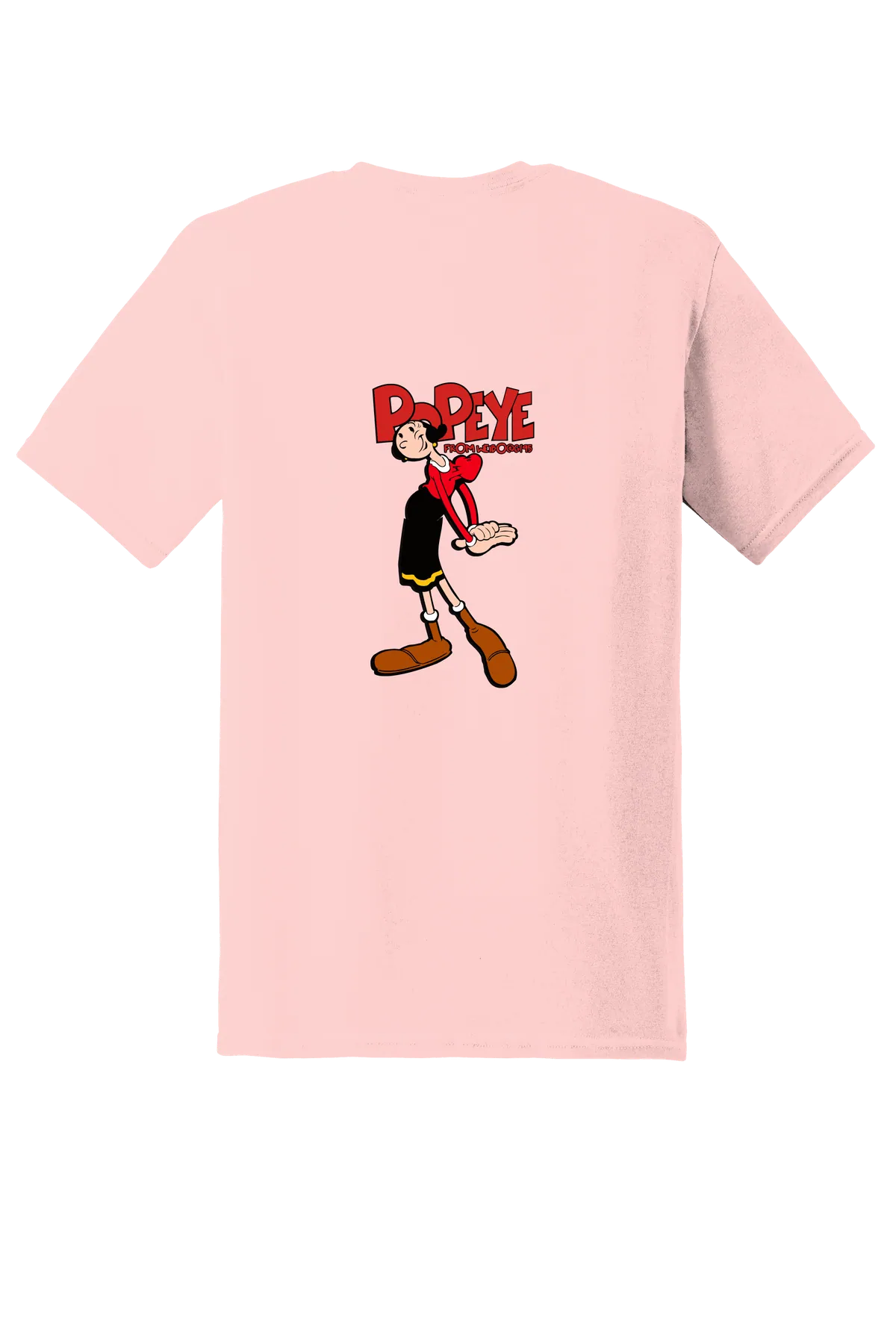 Popeye the Sailor 92 Tee, Light Pink, back print