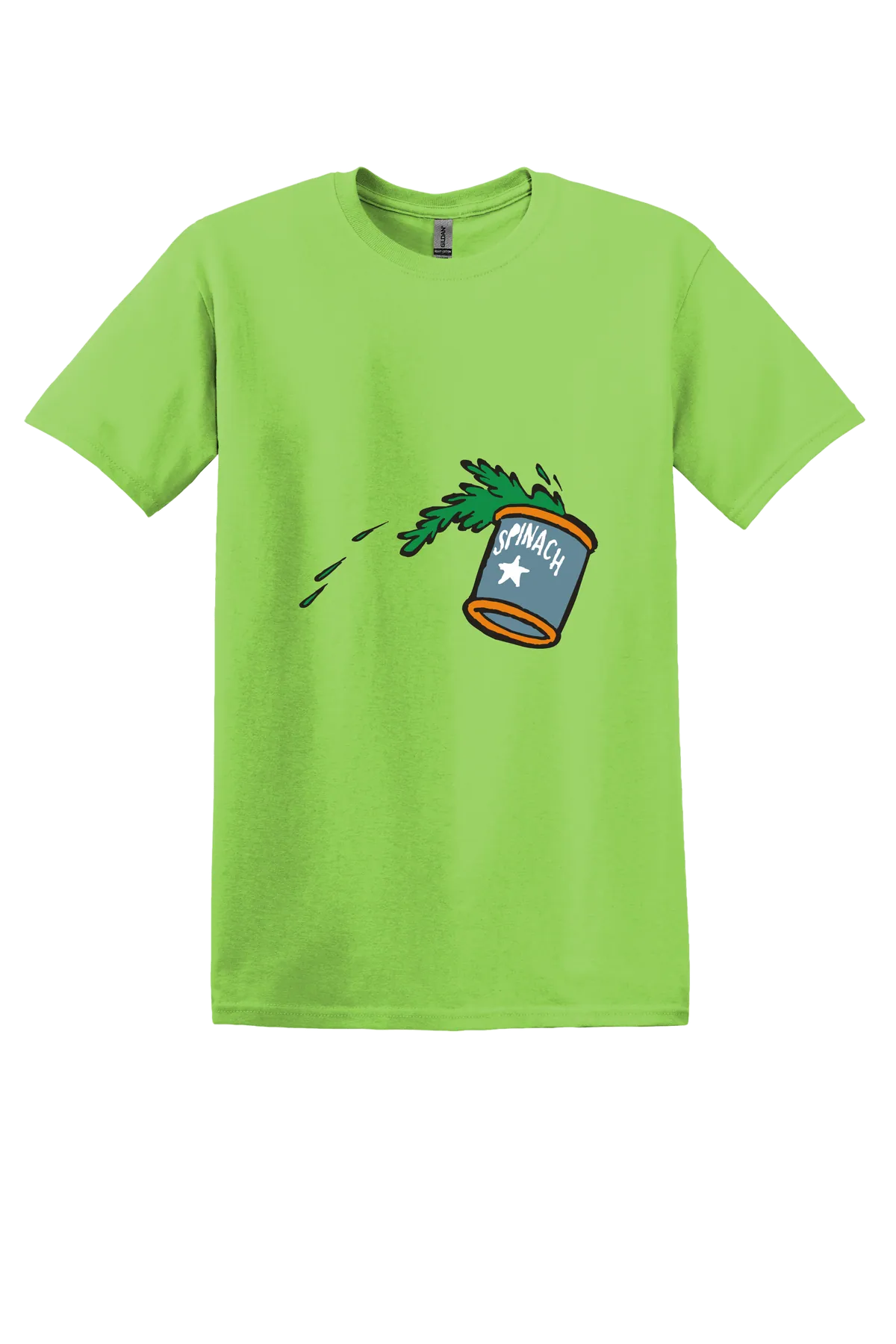 Popeye the Sailor 94 Tee, Lime, front print
