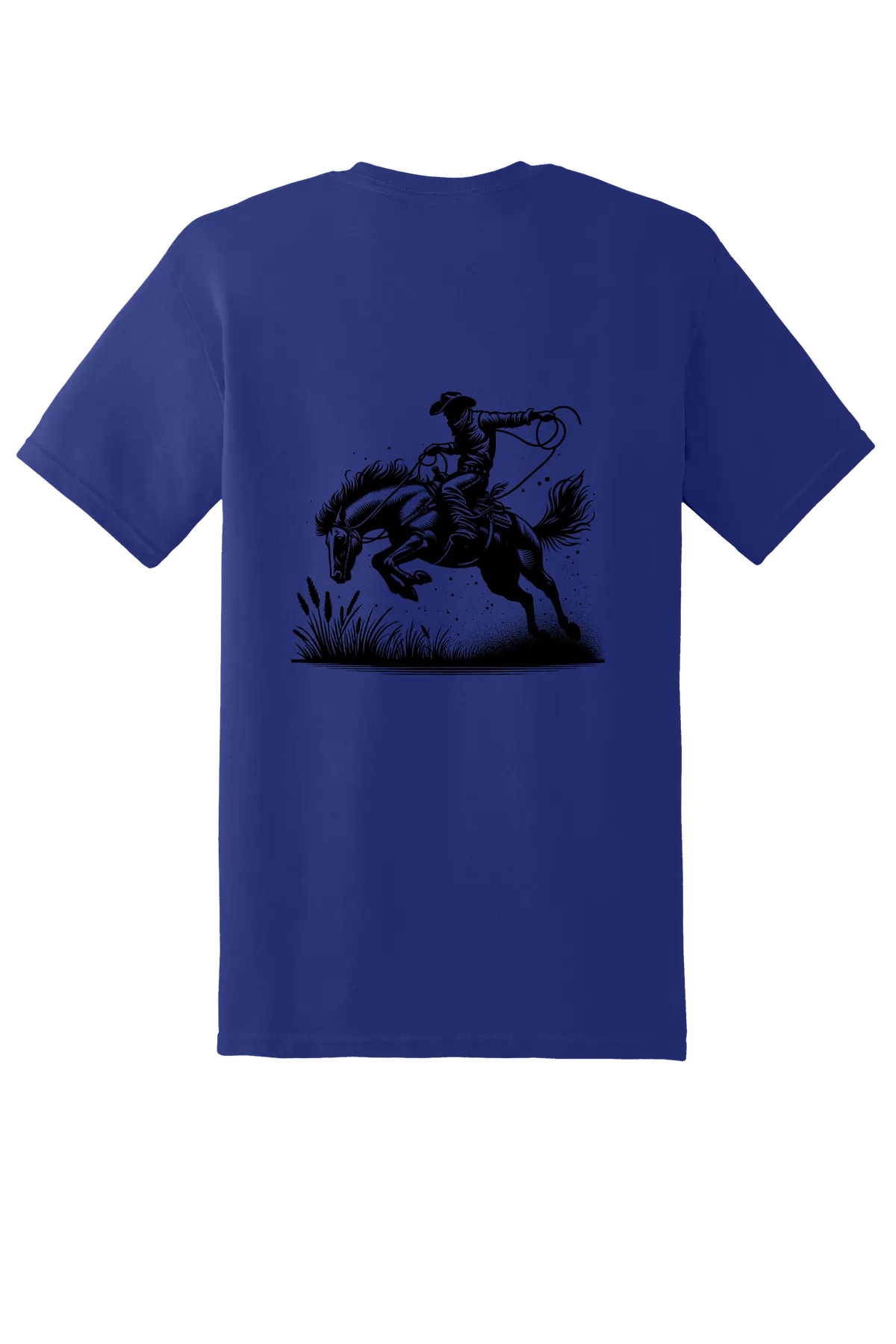 rodeo 102 Tee, Cobalt Purple, back print