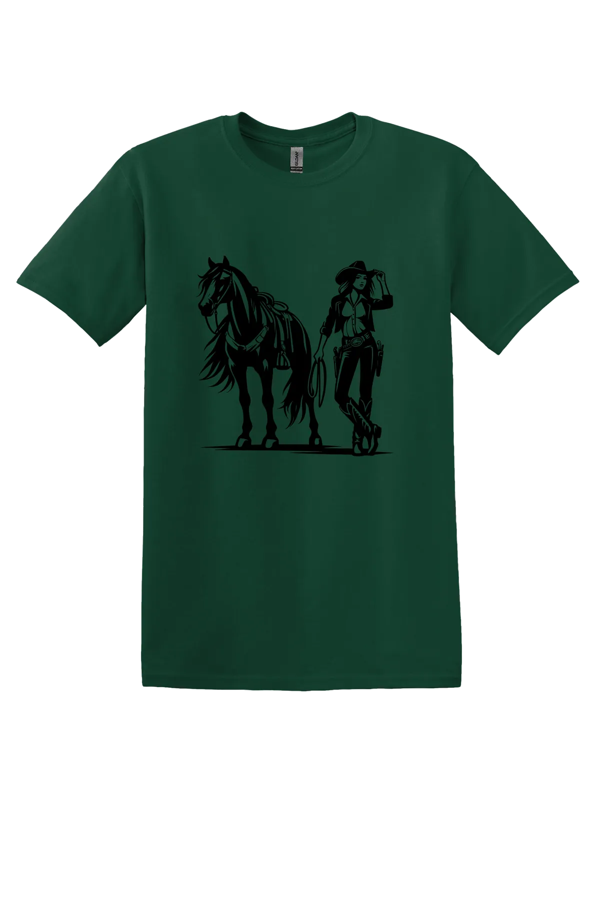 rodeo 104 Tee, Forest Green, front print