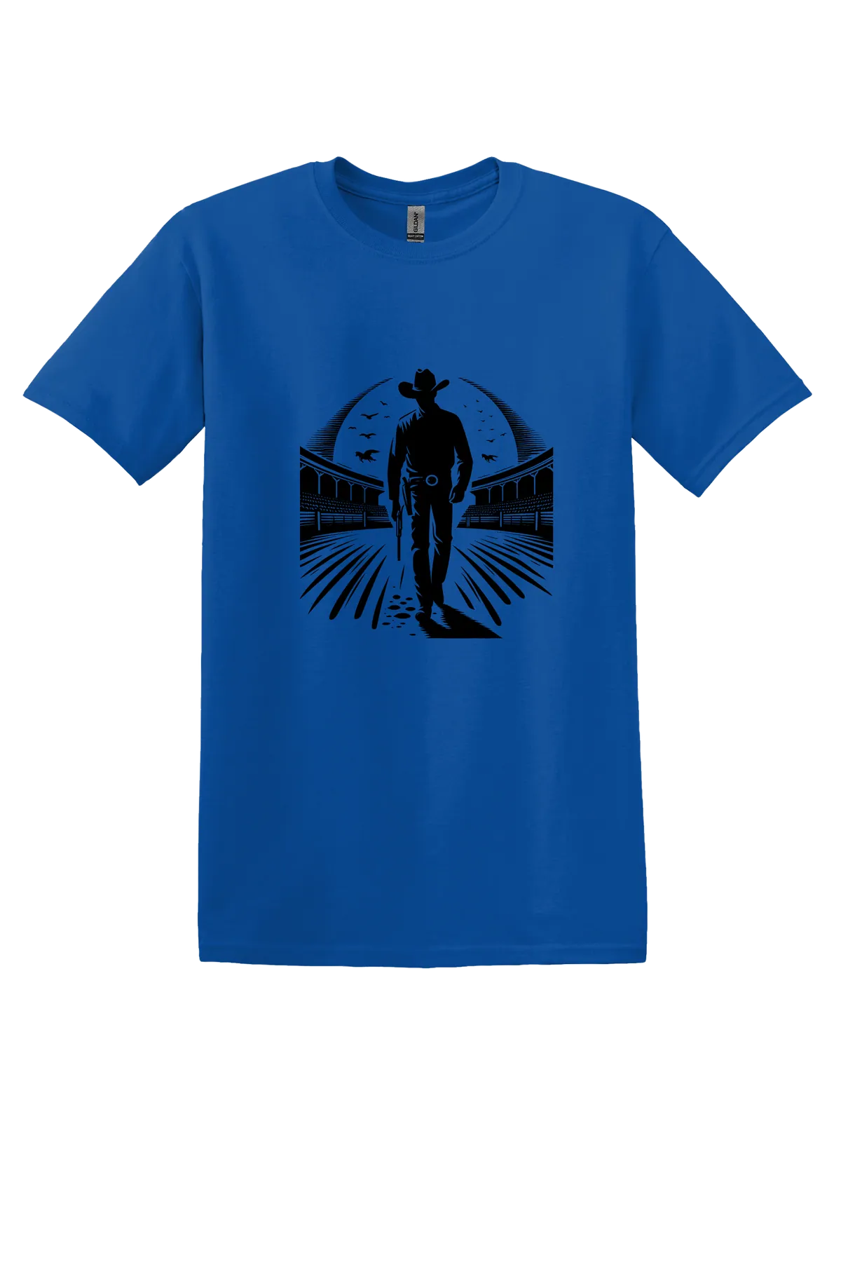 rodeo 108 Tee, Royal, front print