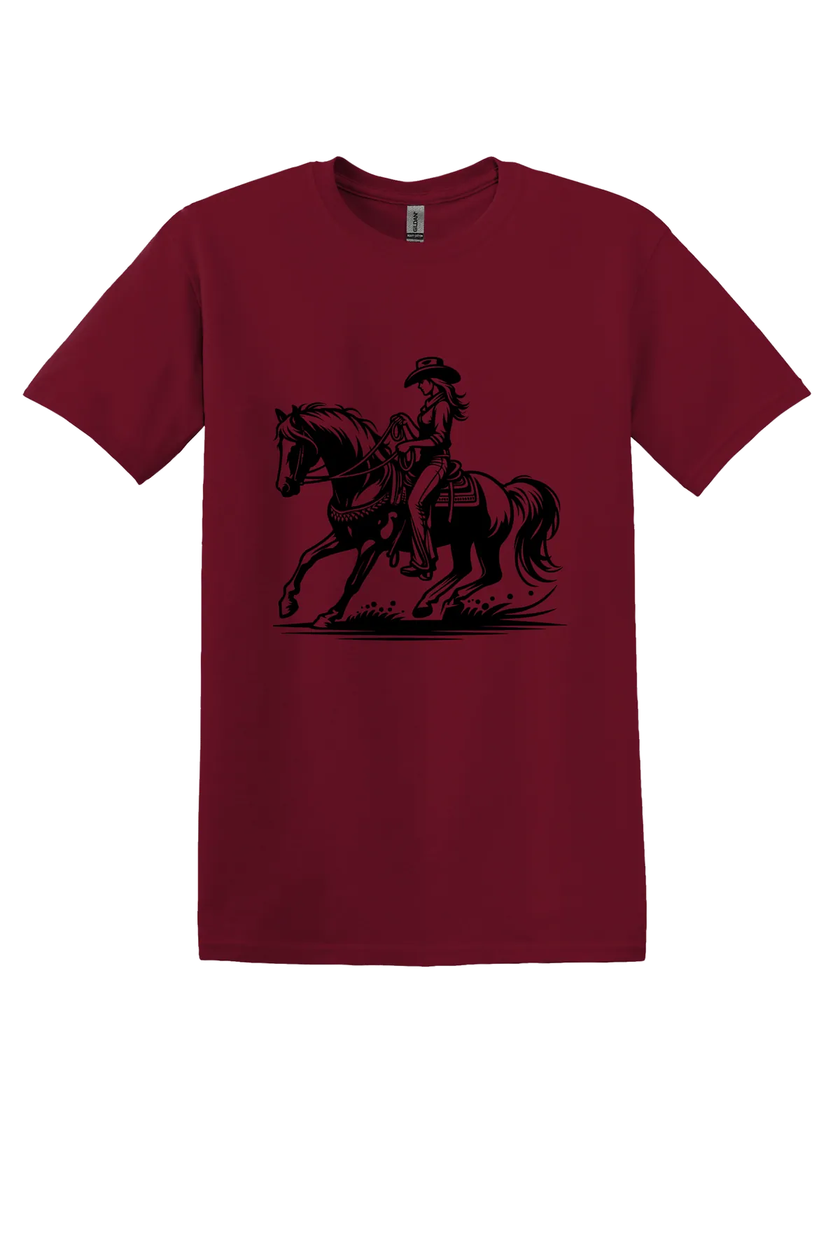 rodeo 111 Tee, Cardinal Red, front print