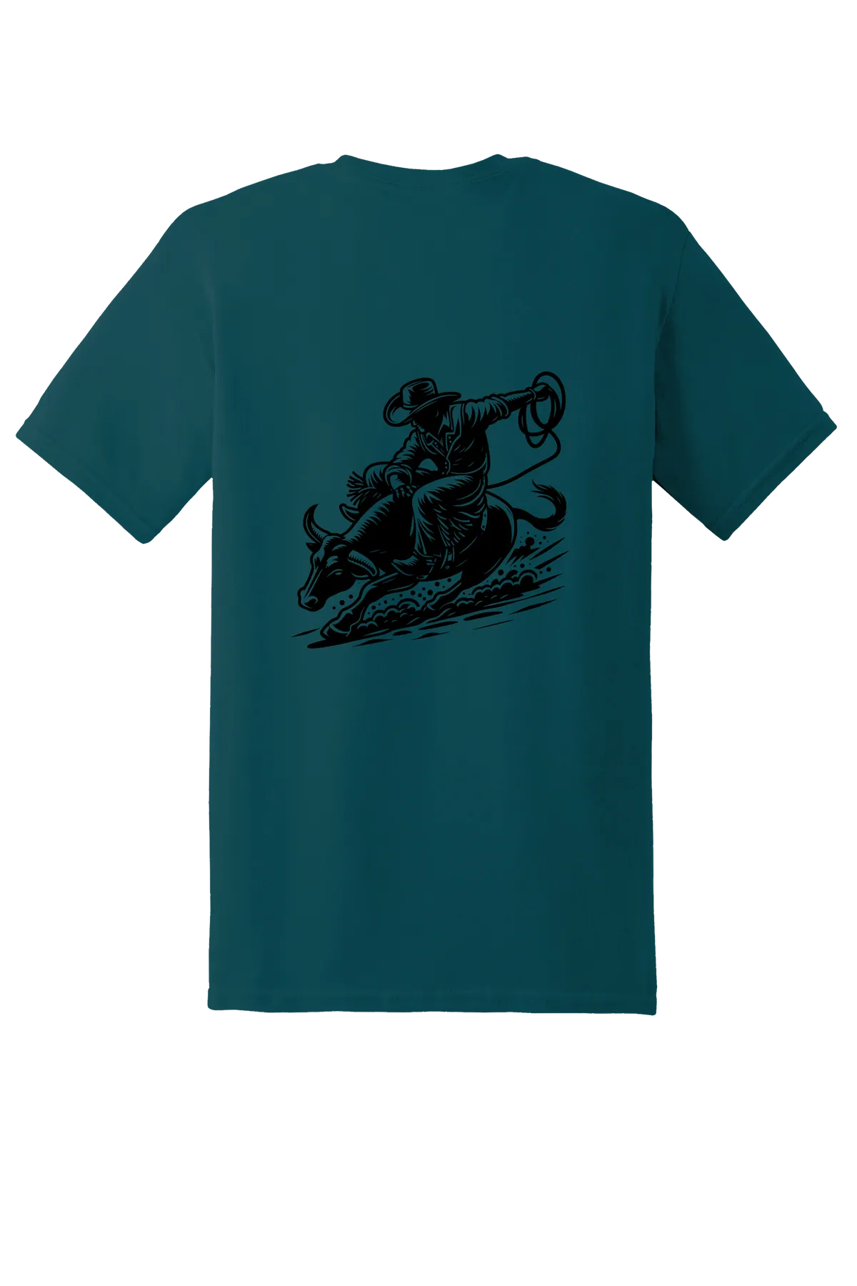 rodeo 125 Tee, Fan Marine Green, back print