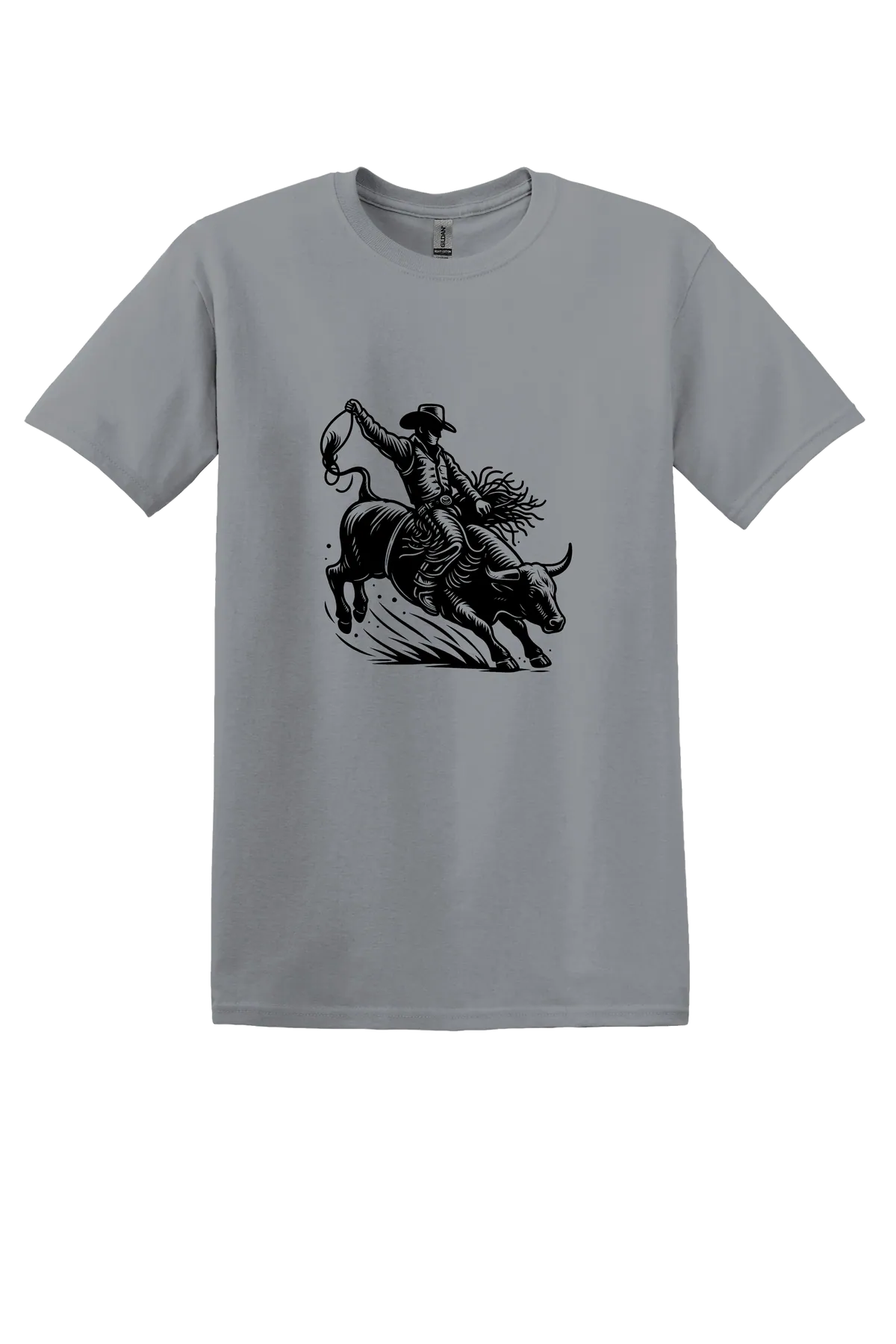 rodeo 132 Tee, Gravel, front print