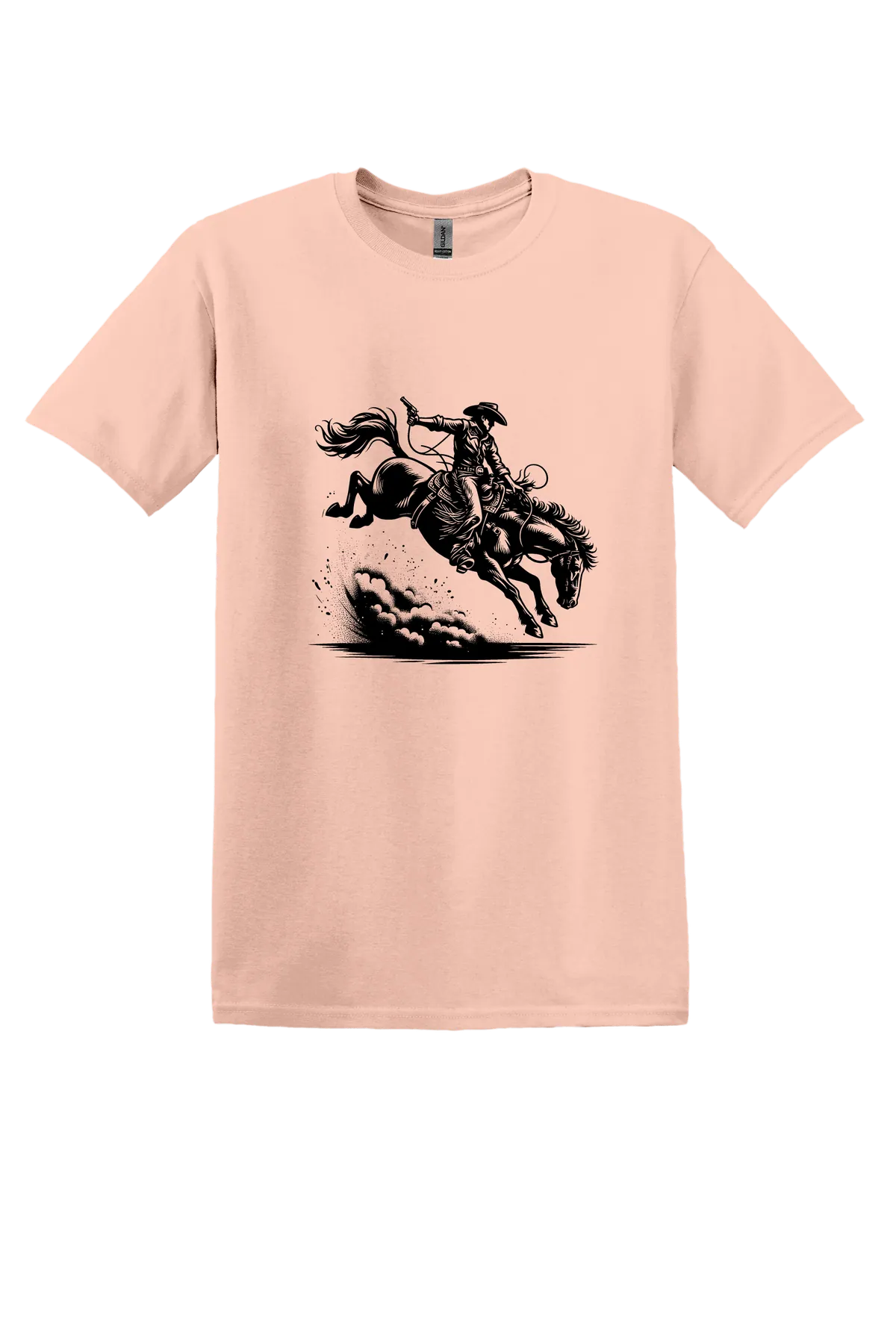 rodeo 14 Tee, Dusty Rose, front print