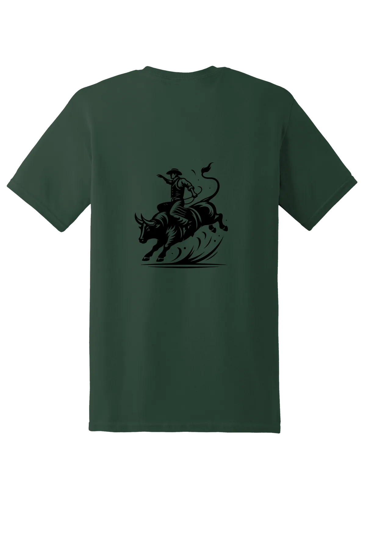 rodeo 154 Tee, Fan Dark Green, back print