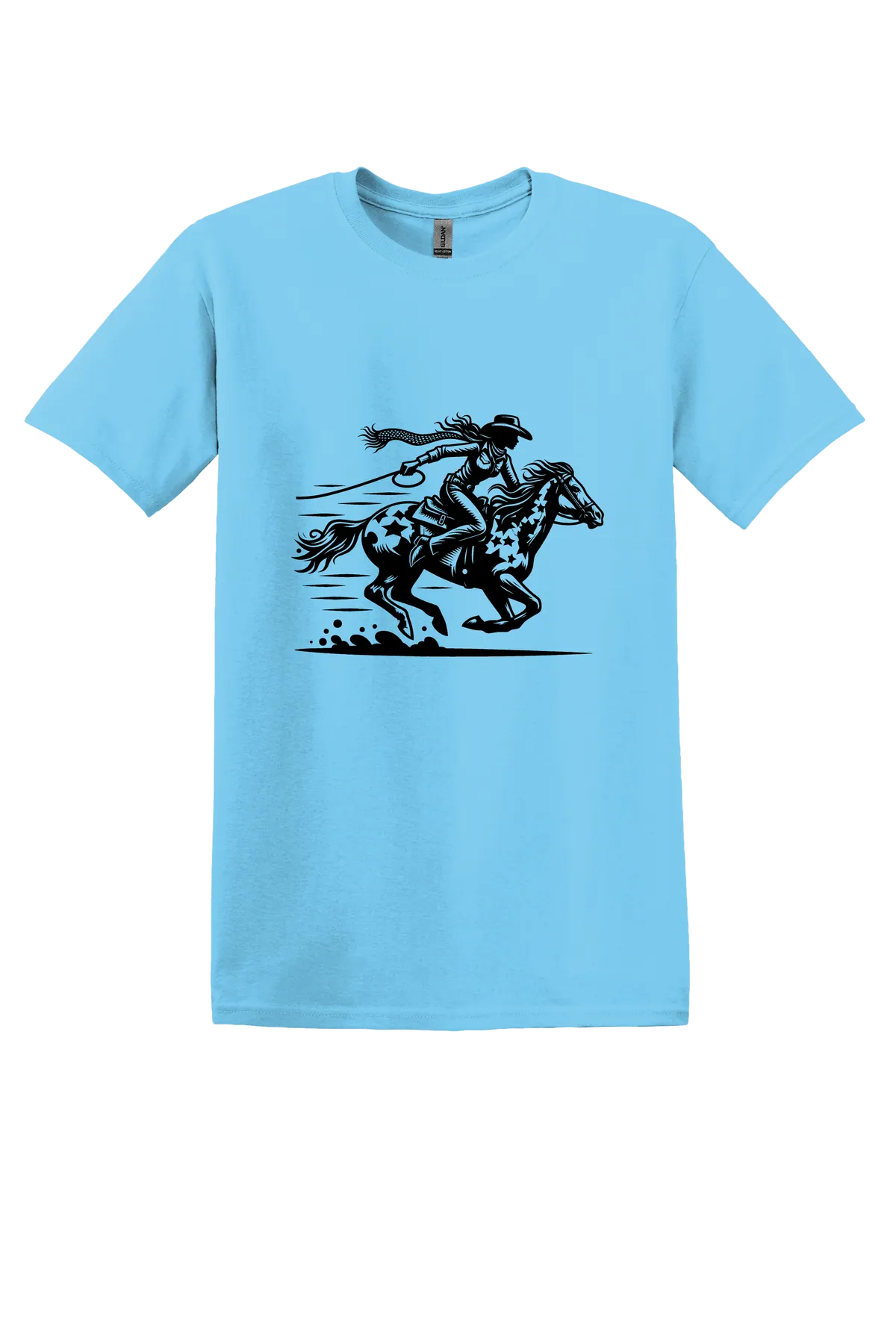 rodeo 157 Tee, Sky, front print