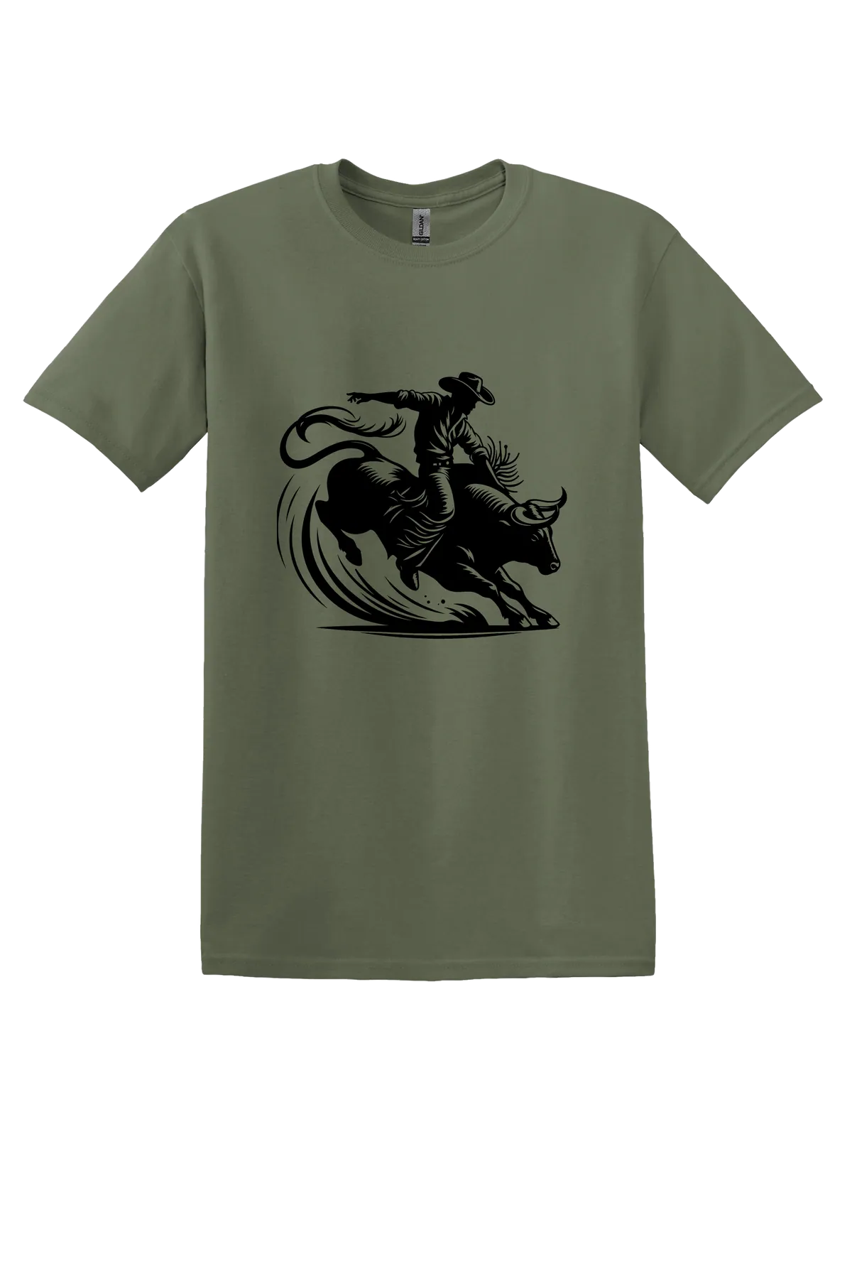 rodeo 159 Tee, Military Green, front print