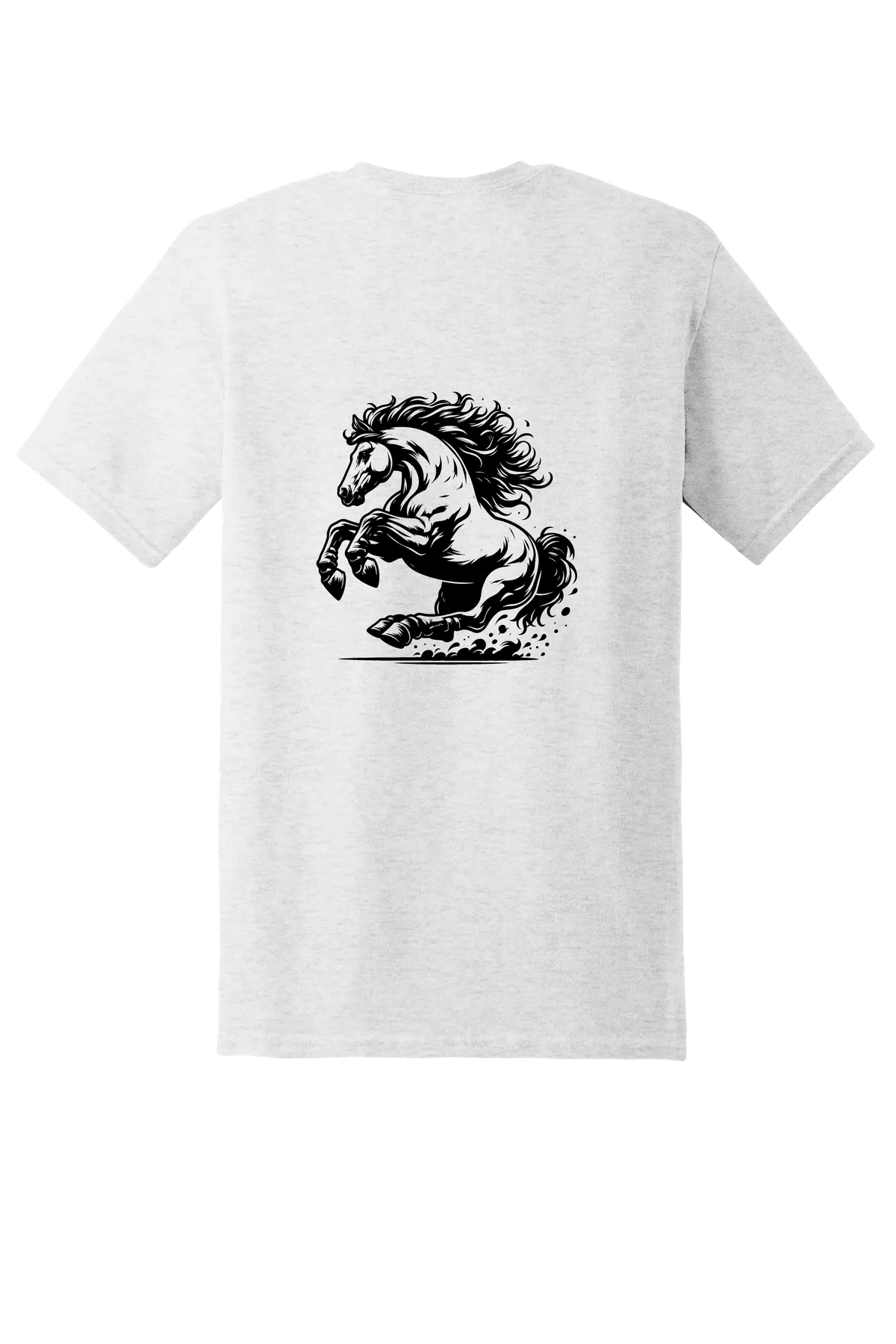 rodeo 166 Tee, Ash Grey, back print